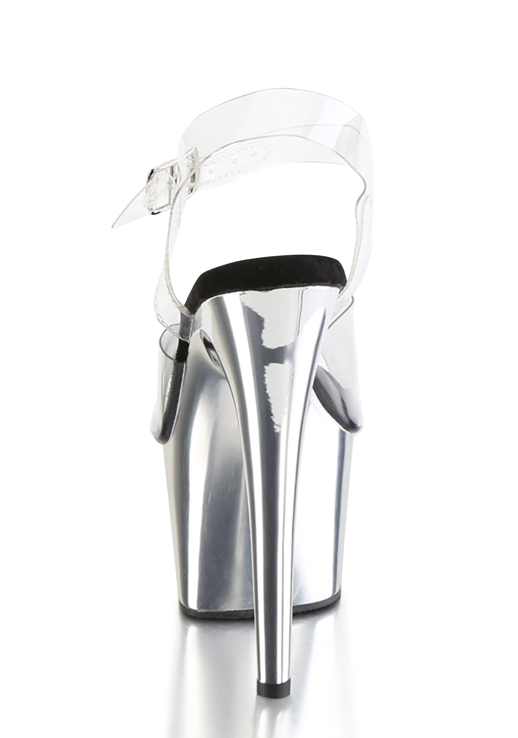 Adore-708 Platform Ankle Strap Sandals-Silver Chrome - Image 4