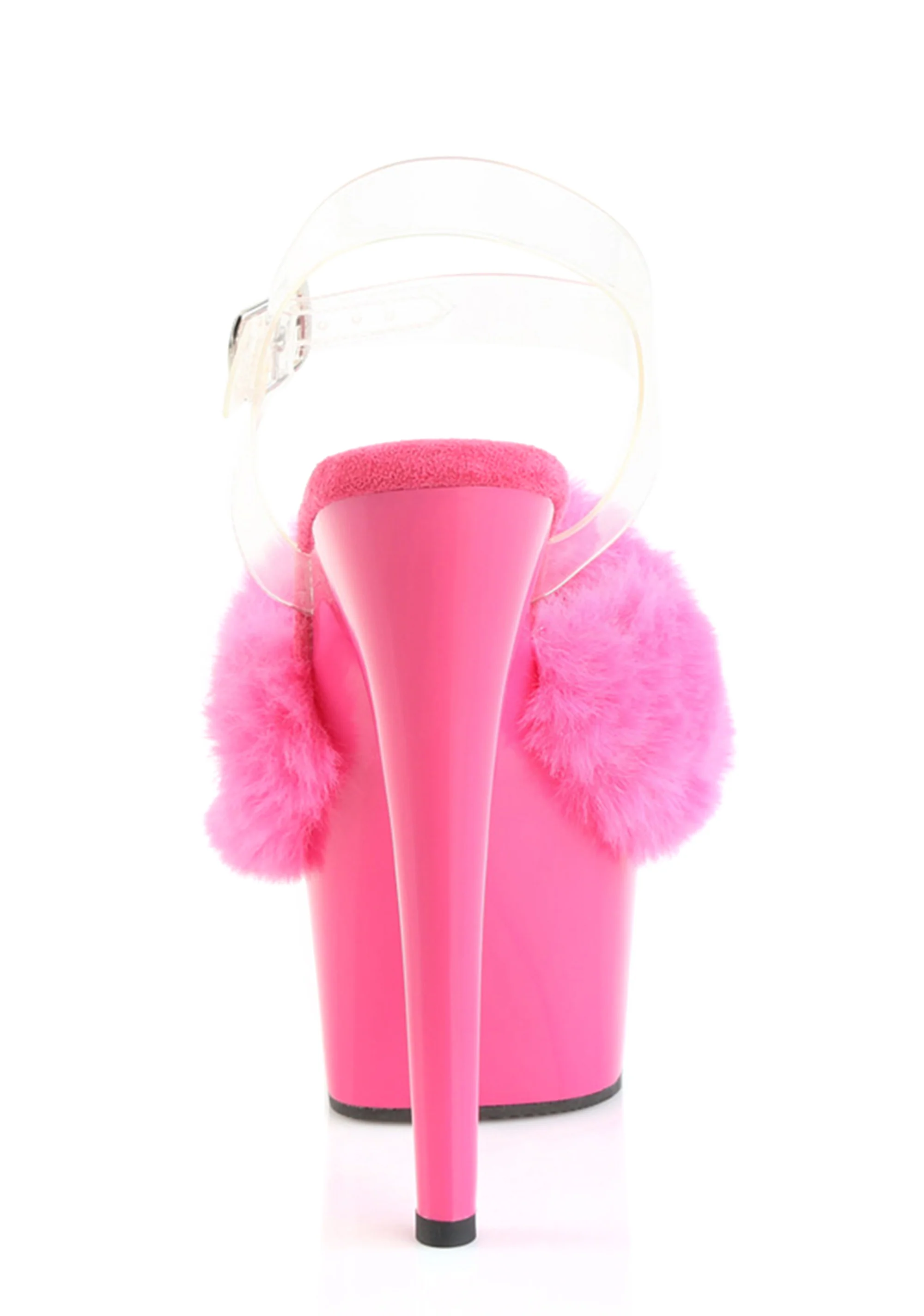 Adore-708FUR Platform Ankle Strap Sandals-Fuchsia - Image 4
