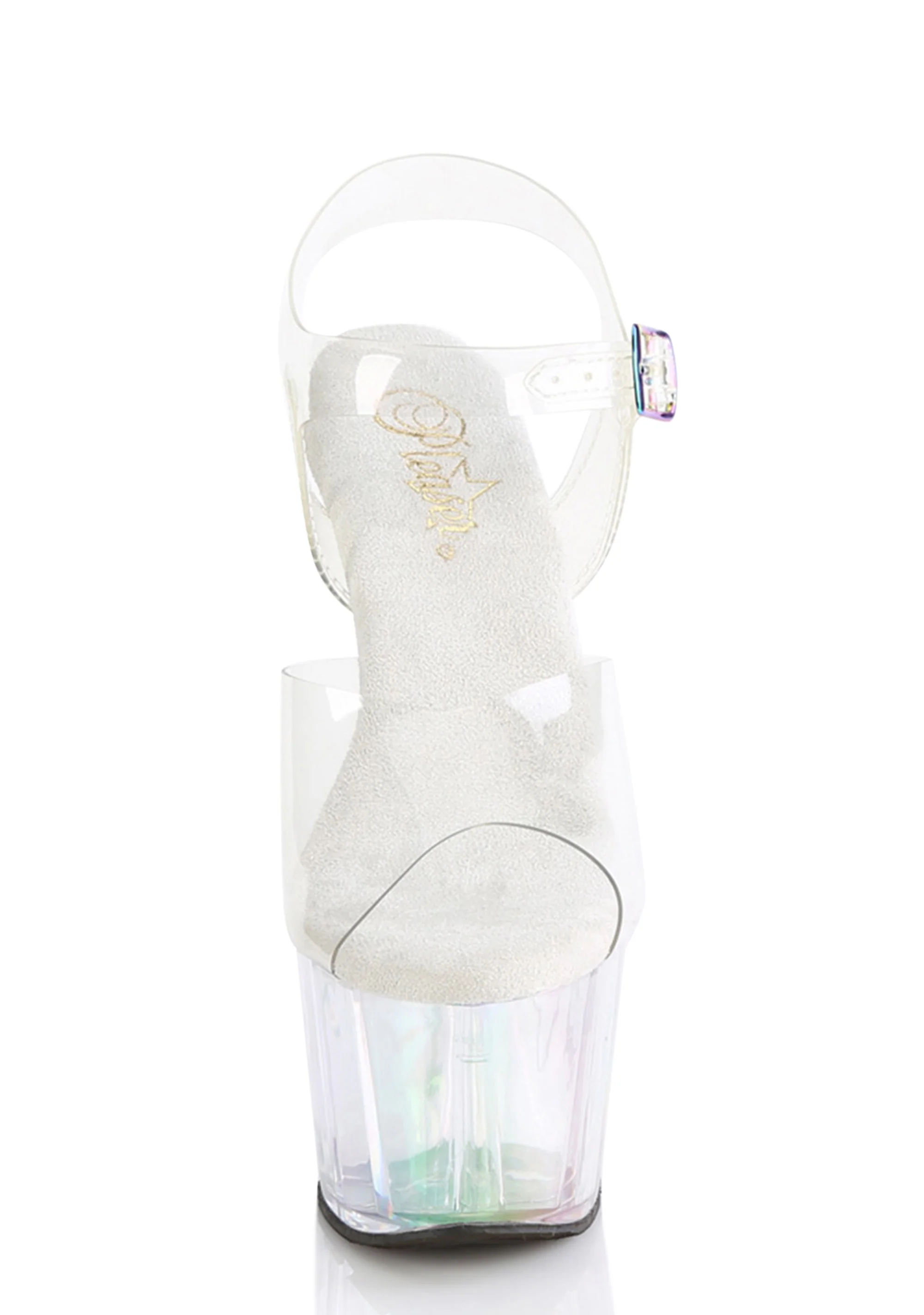 Adore-708HT Platform Ankle Strap Sandals-Holo Tinted - Image 3