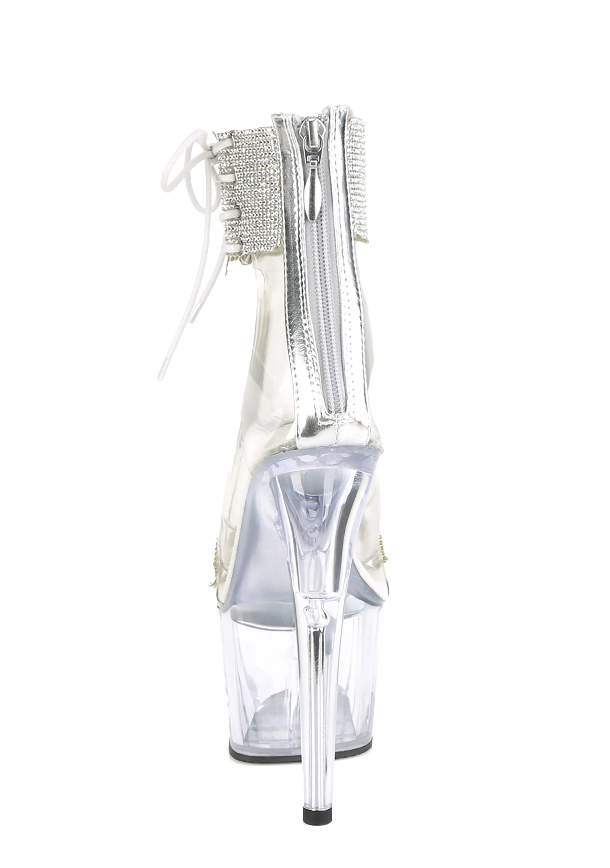 Adore-727RS Platform Ankle Cuff Sandals-Clear - Image 5
