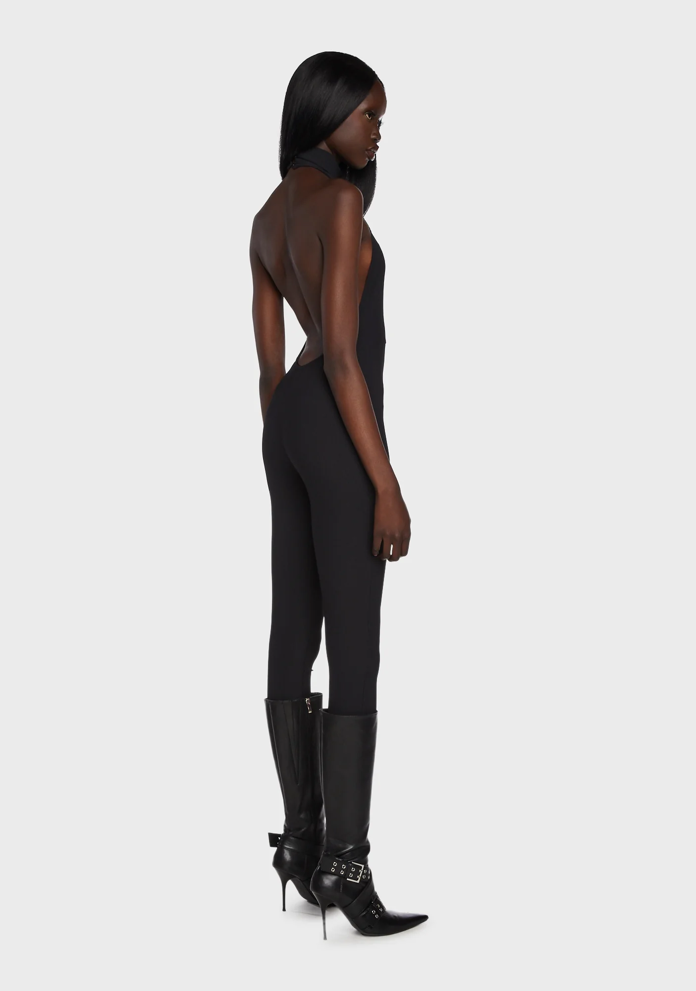 Aero Ribbed Open Back Jumpsuit - Image 2