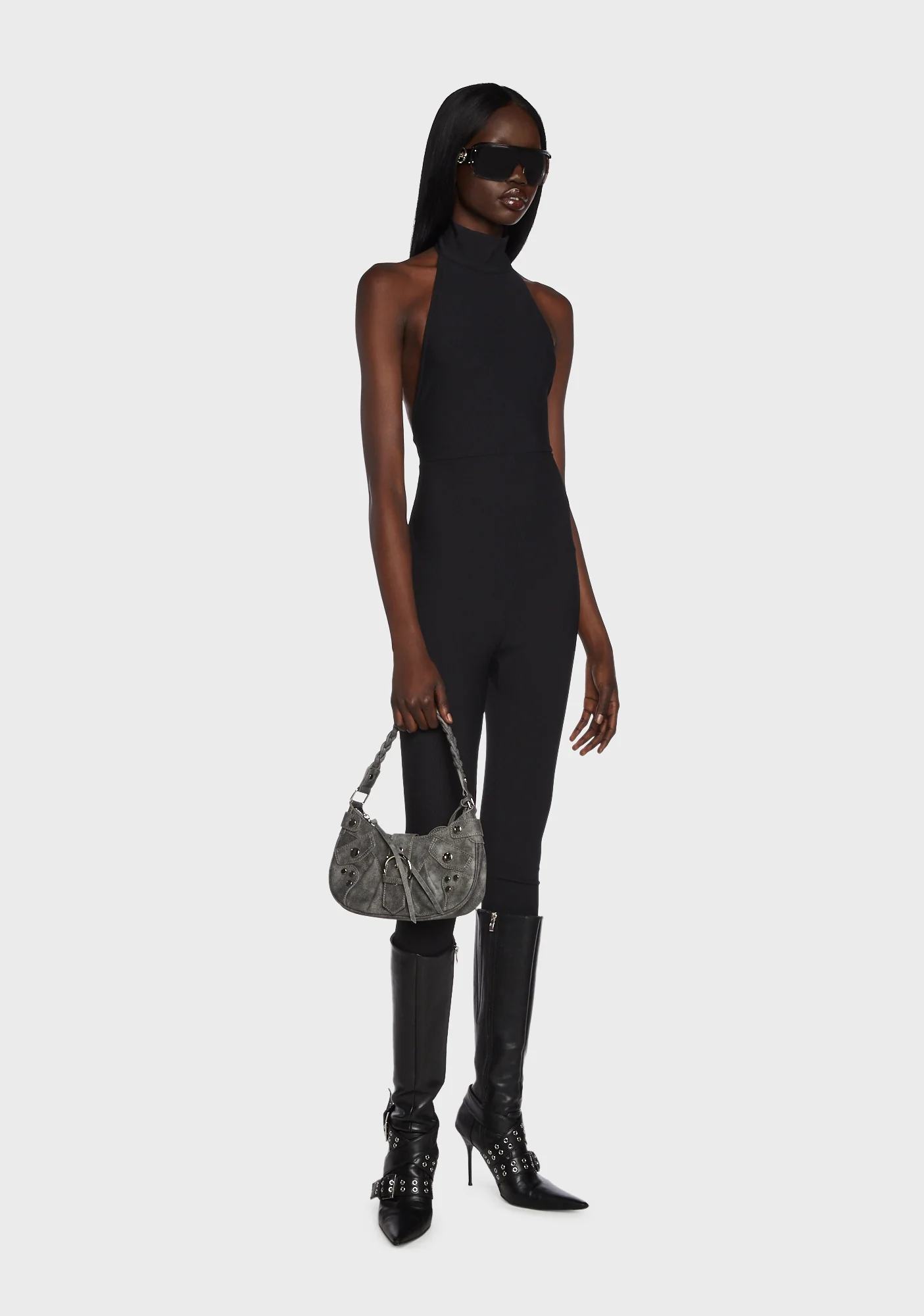 Aero Ribbed Open Back Jumpsuit - Image 5