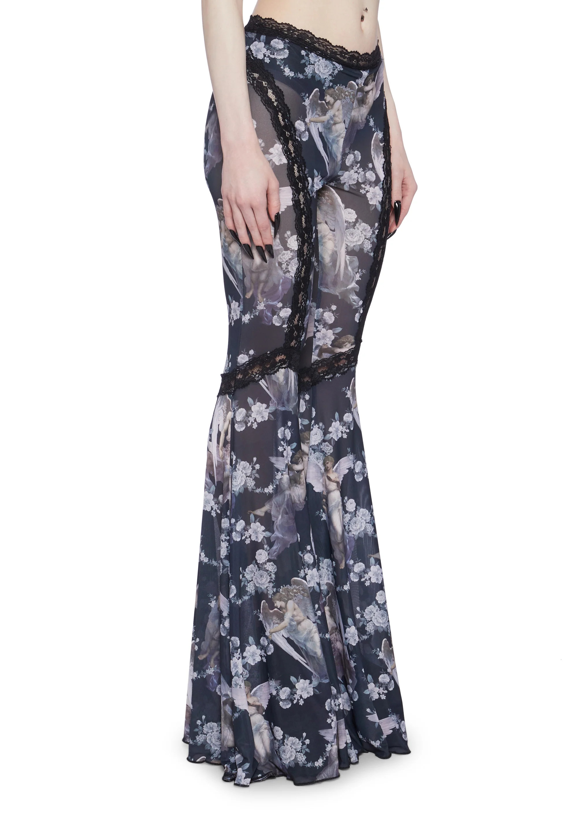 Afflicted Angel Mesh Flare Pants - Image 3