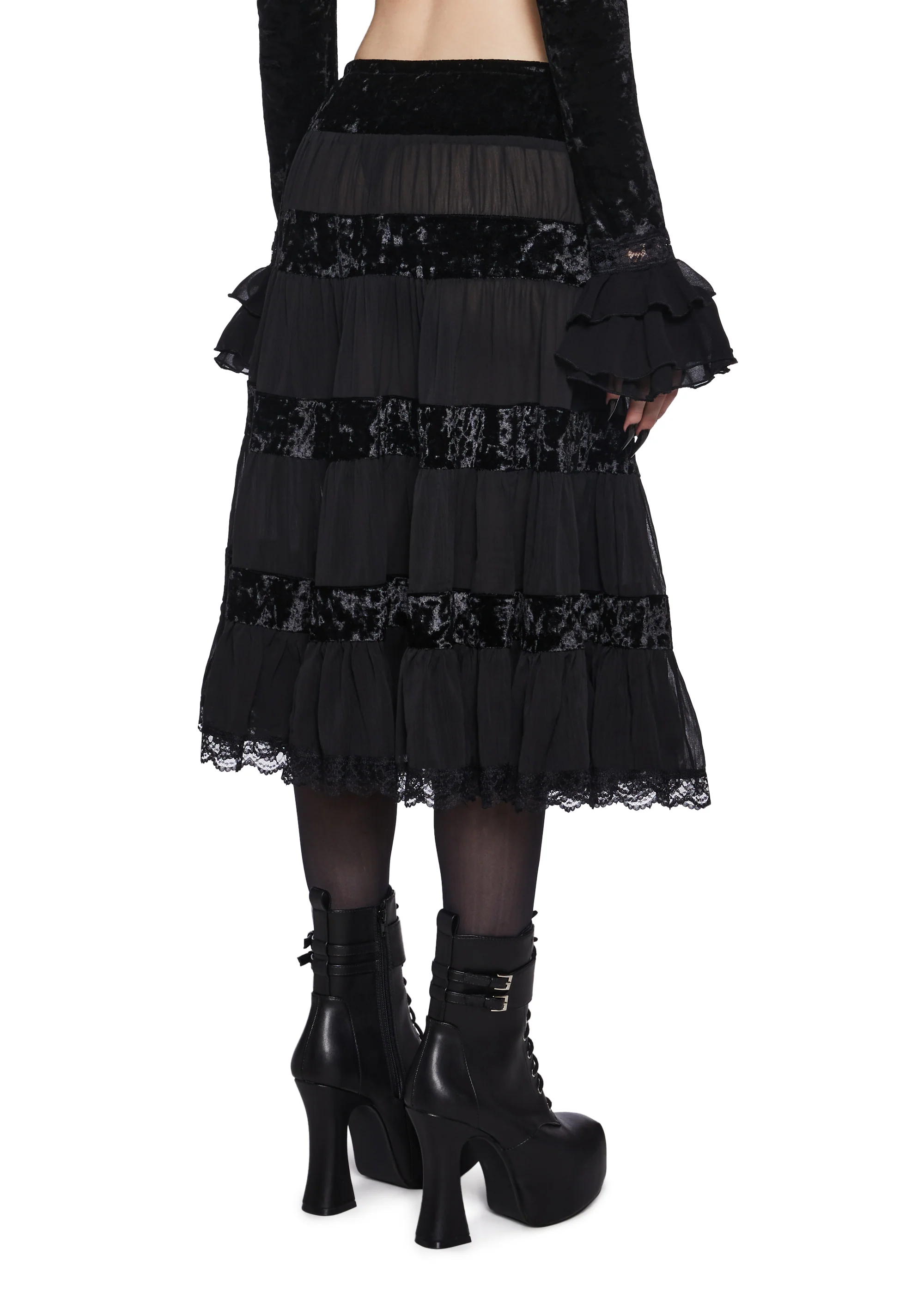 Afflicted Fancy Midi Skirt - Image 4