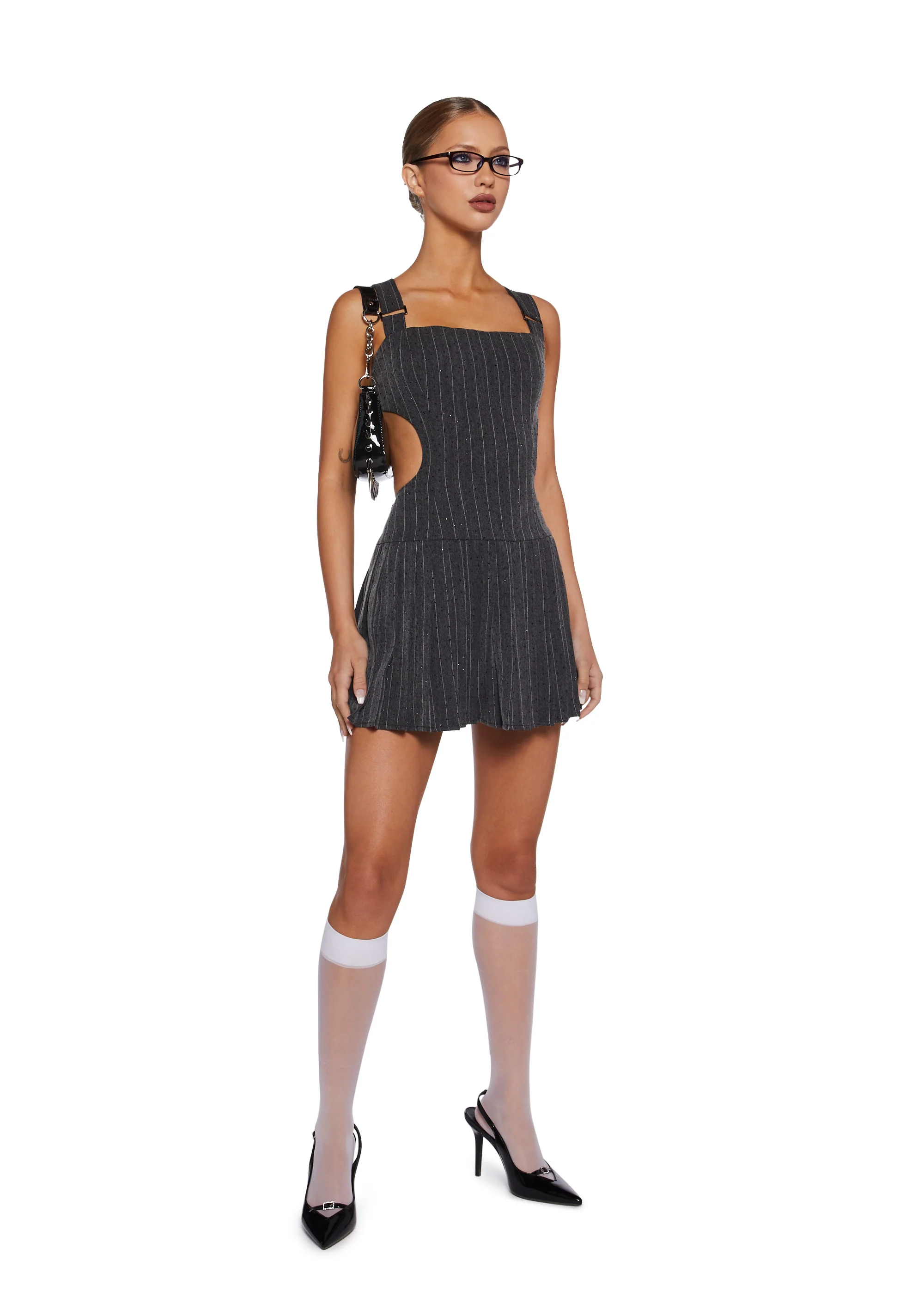 After Work Drinks Pinstripe Mini Dress - Image 2