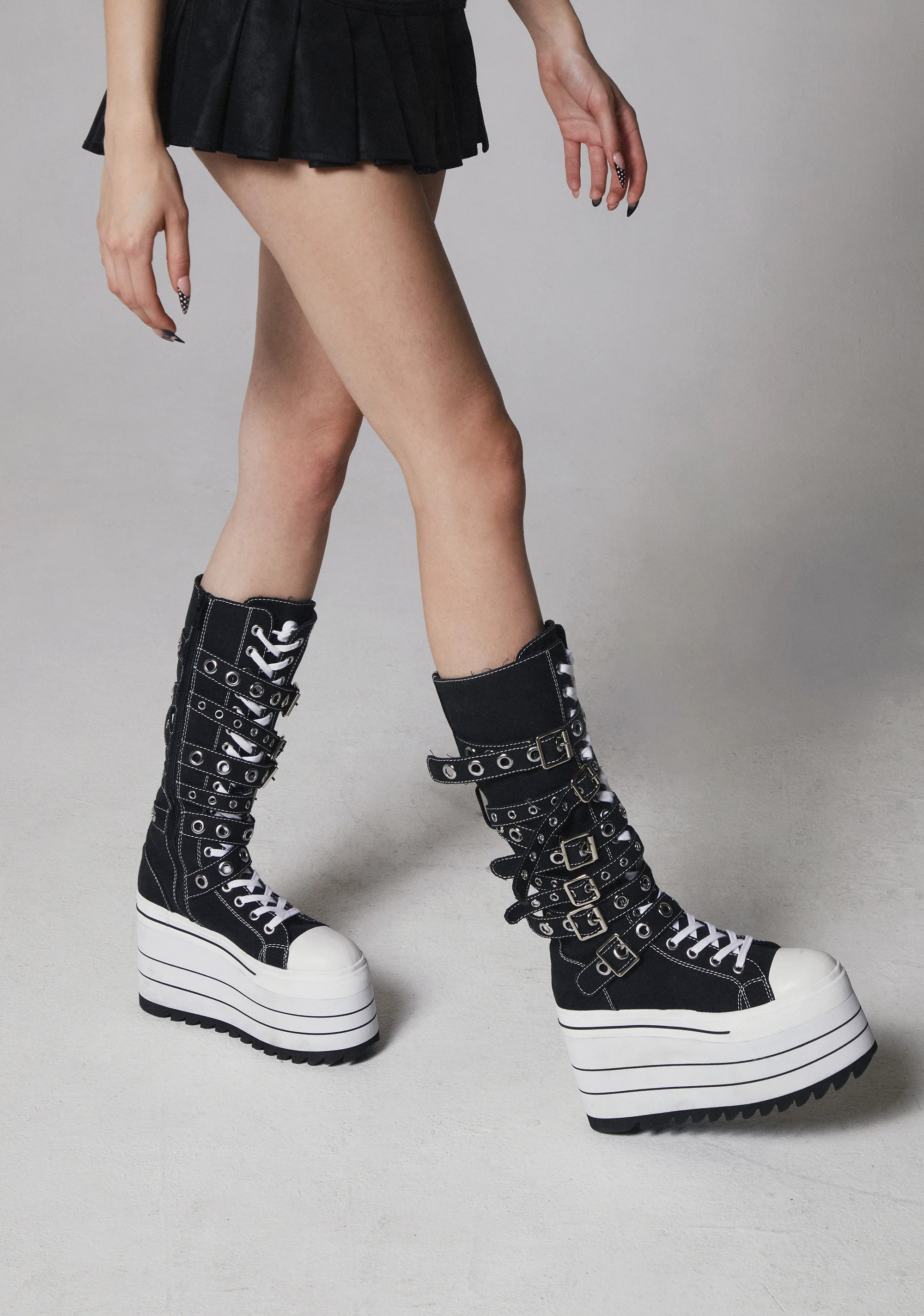Against It All Knee High Platform Sneakers - Image 6