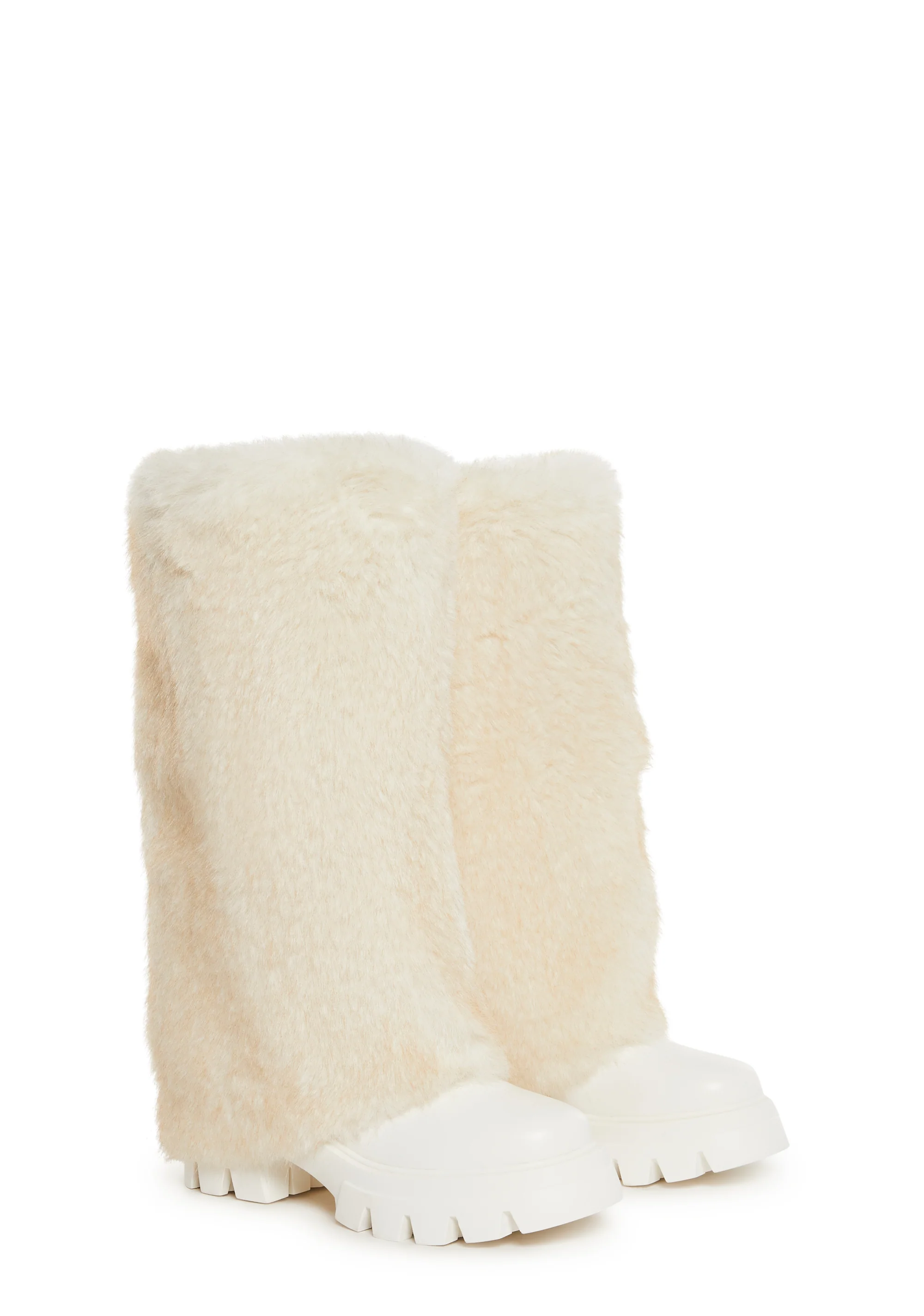 Ahsoka Foldover Flat Boots - White - Image 3