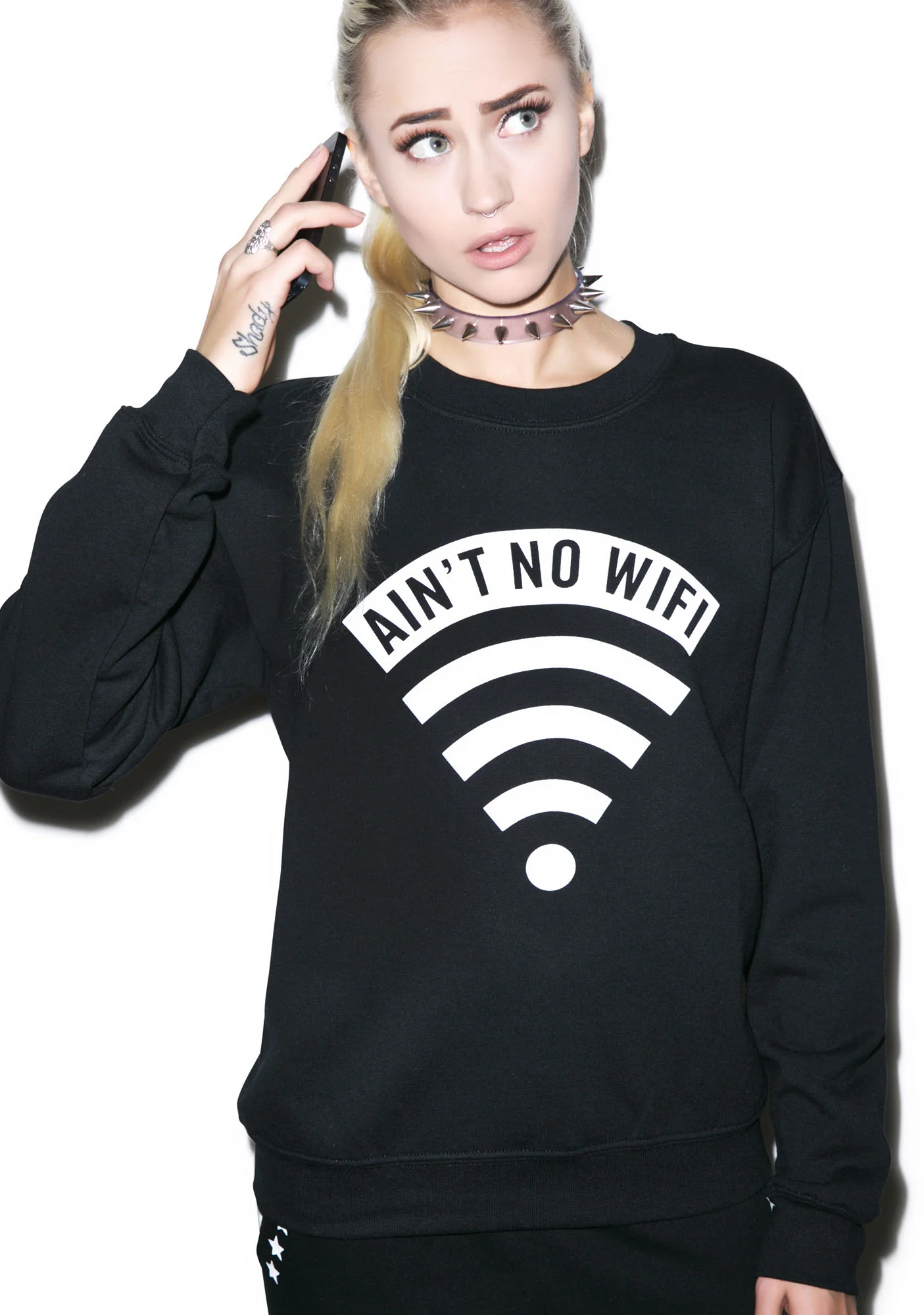 Aint No Wifi Crewneck - Image 5
