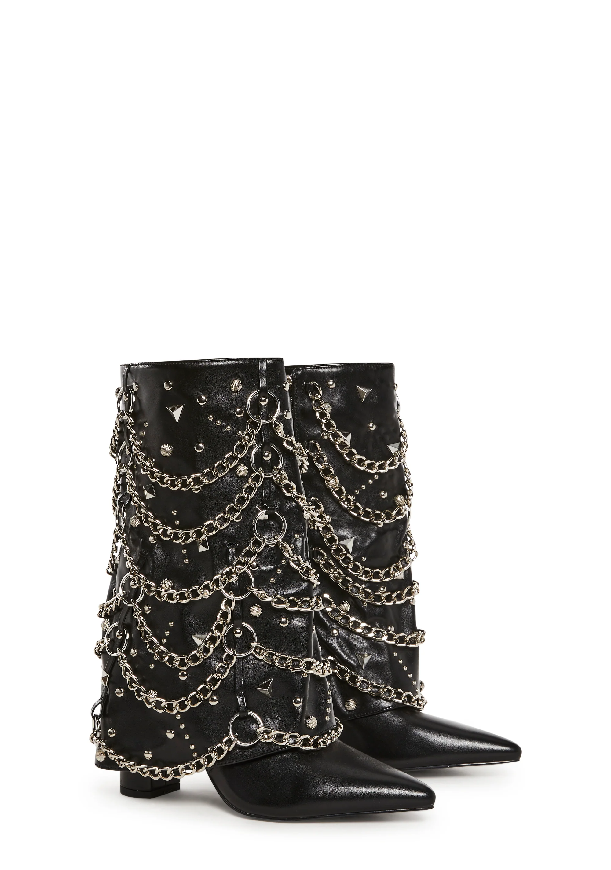 Aleena Chained Heeled Boots - Image 3