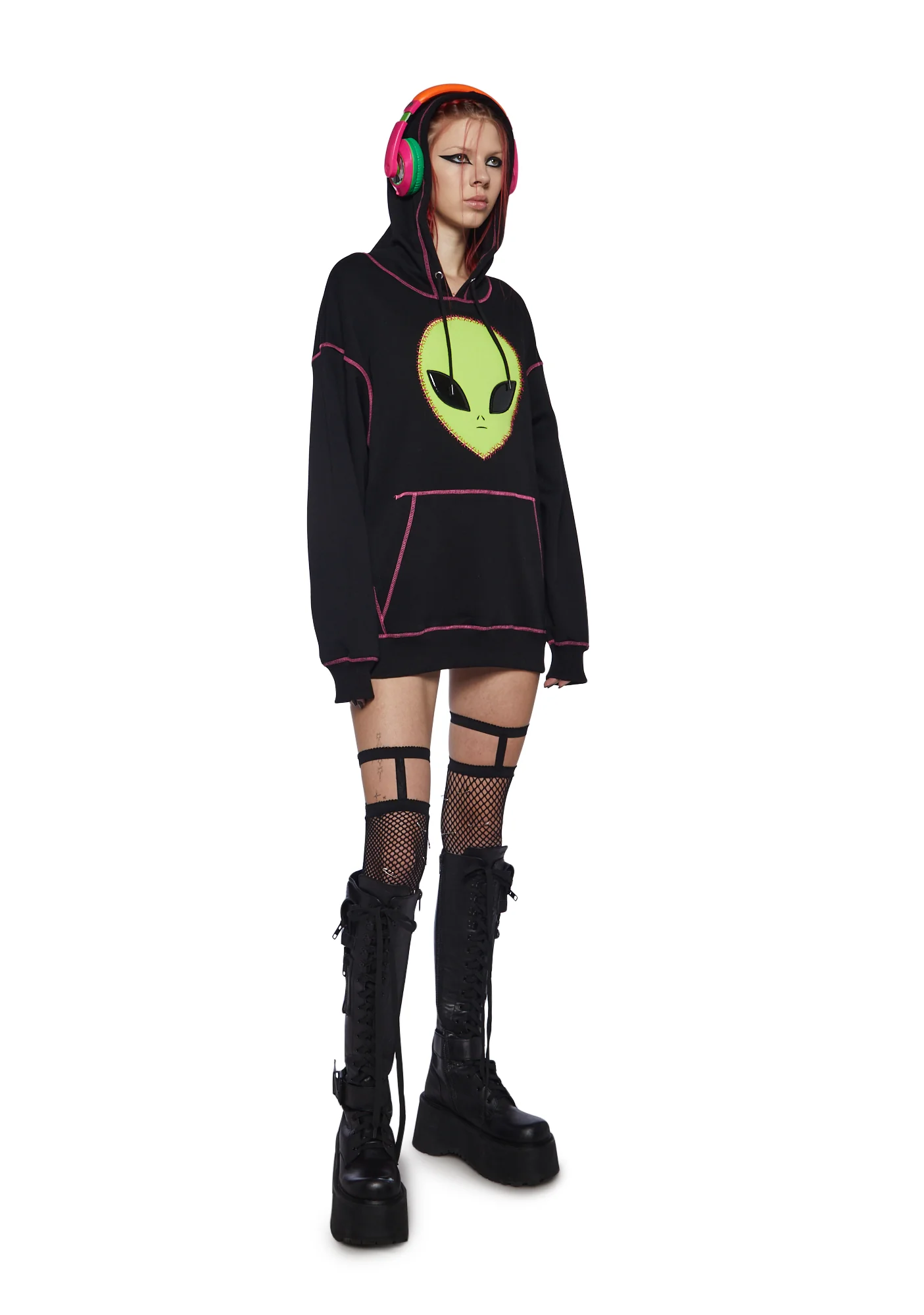 Alien Antics Graphic Hoodie - Image 2