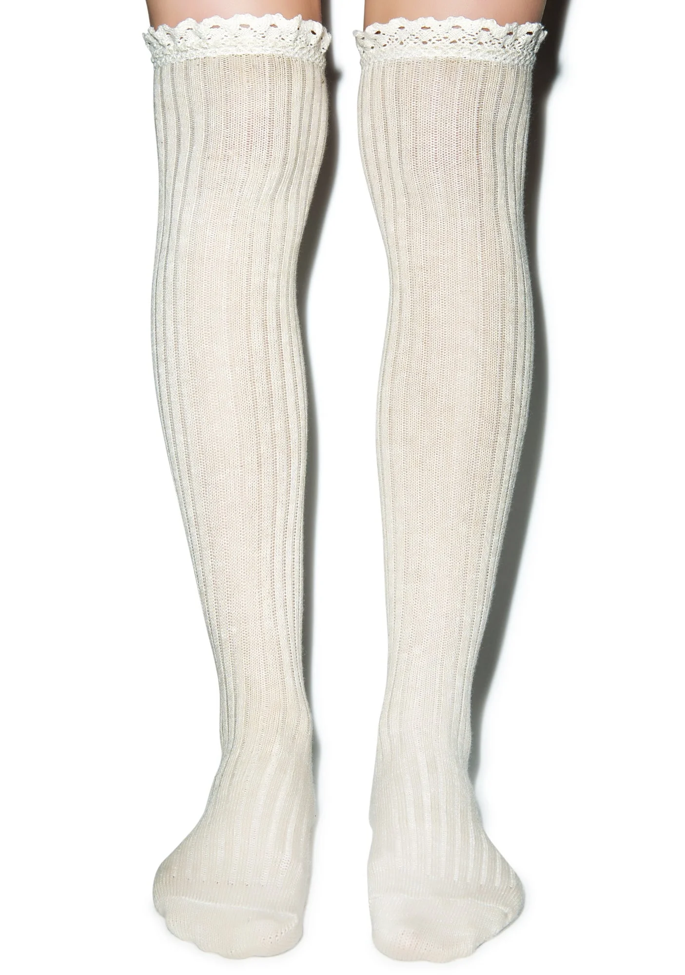 All About That Lace Knee High Socks - Black - Image 9