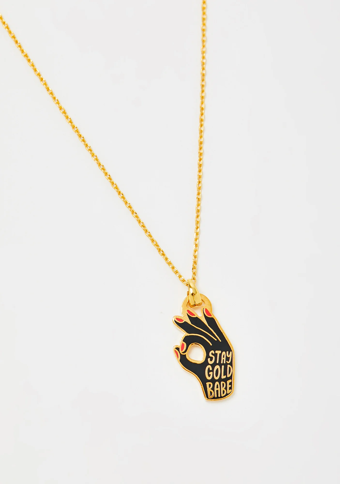 All Good Stay Gold Pendant Necklace - Image 2