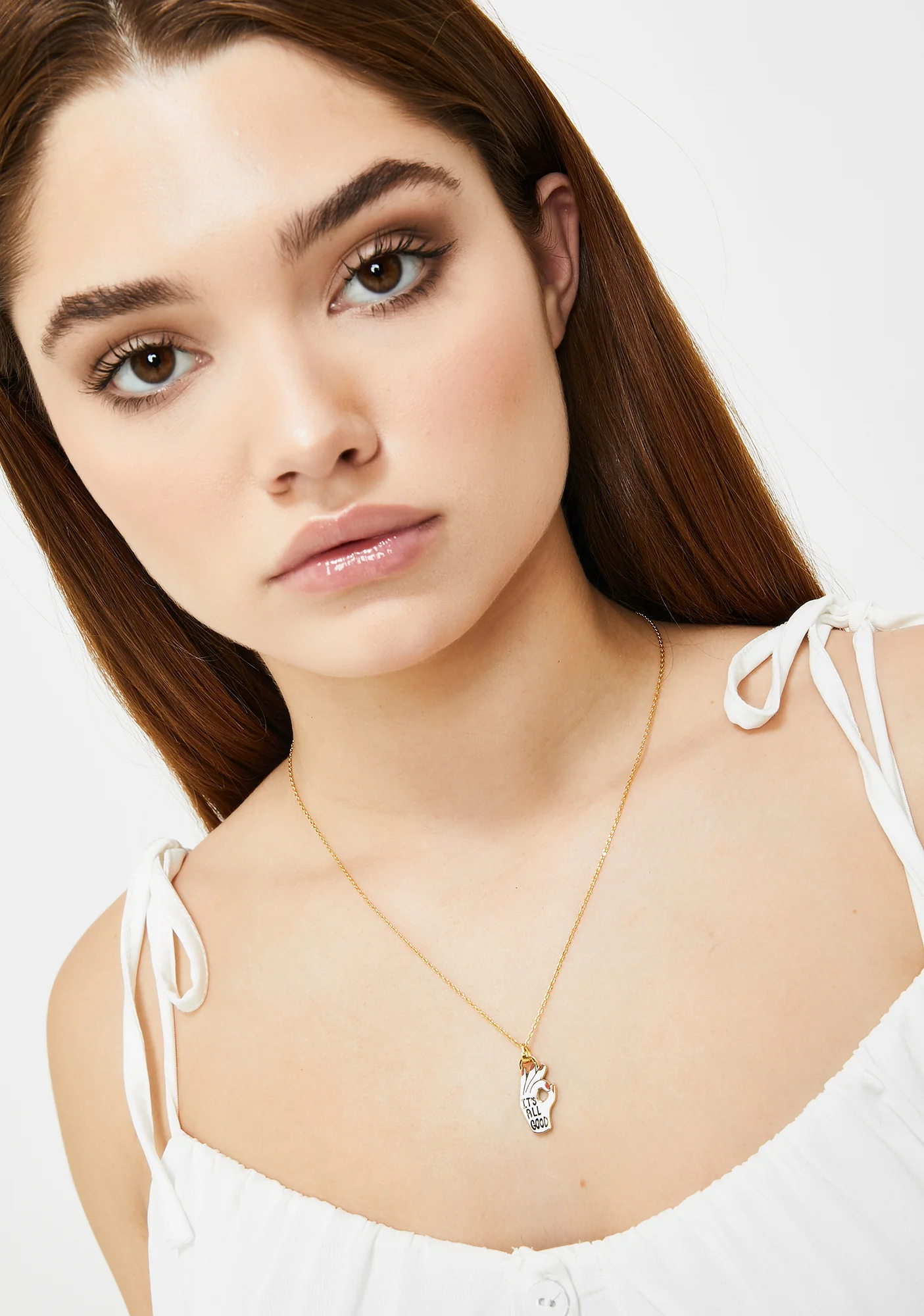 All Good Stay Gold Pendant Necklace - Image 3