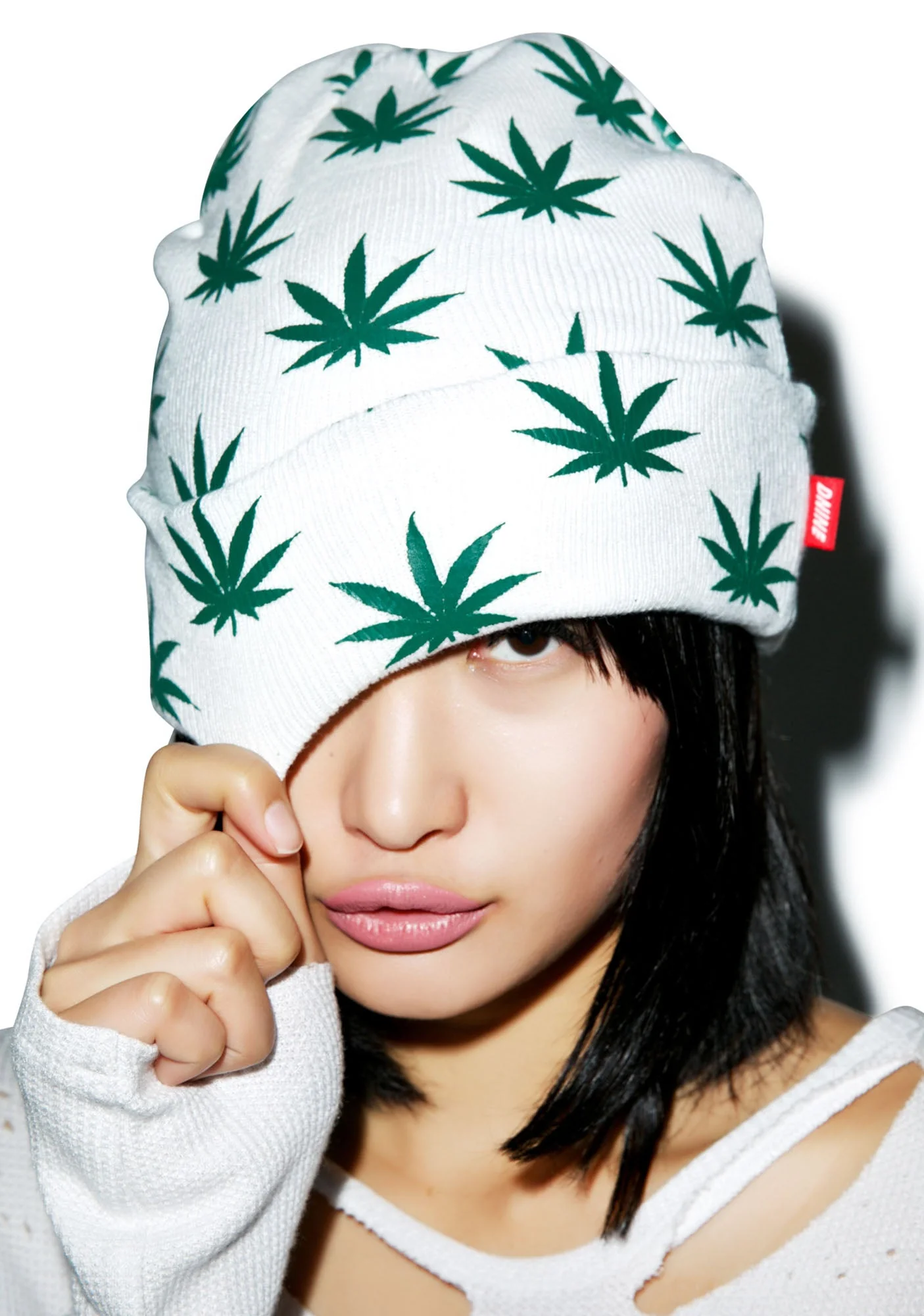 All Over Mary Jane Beanie - Red - Image 10