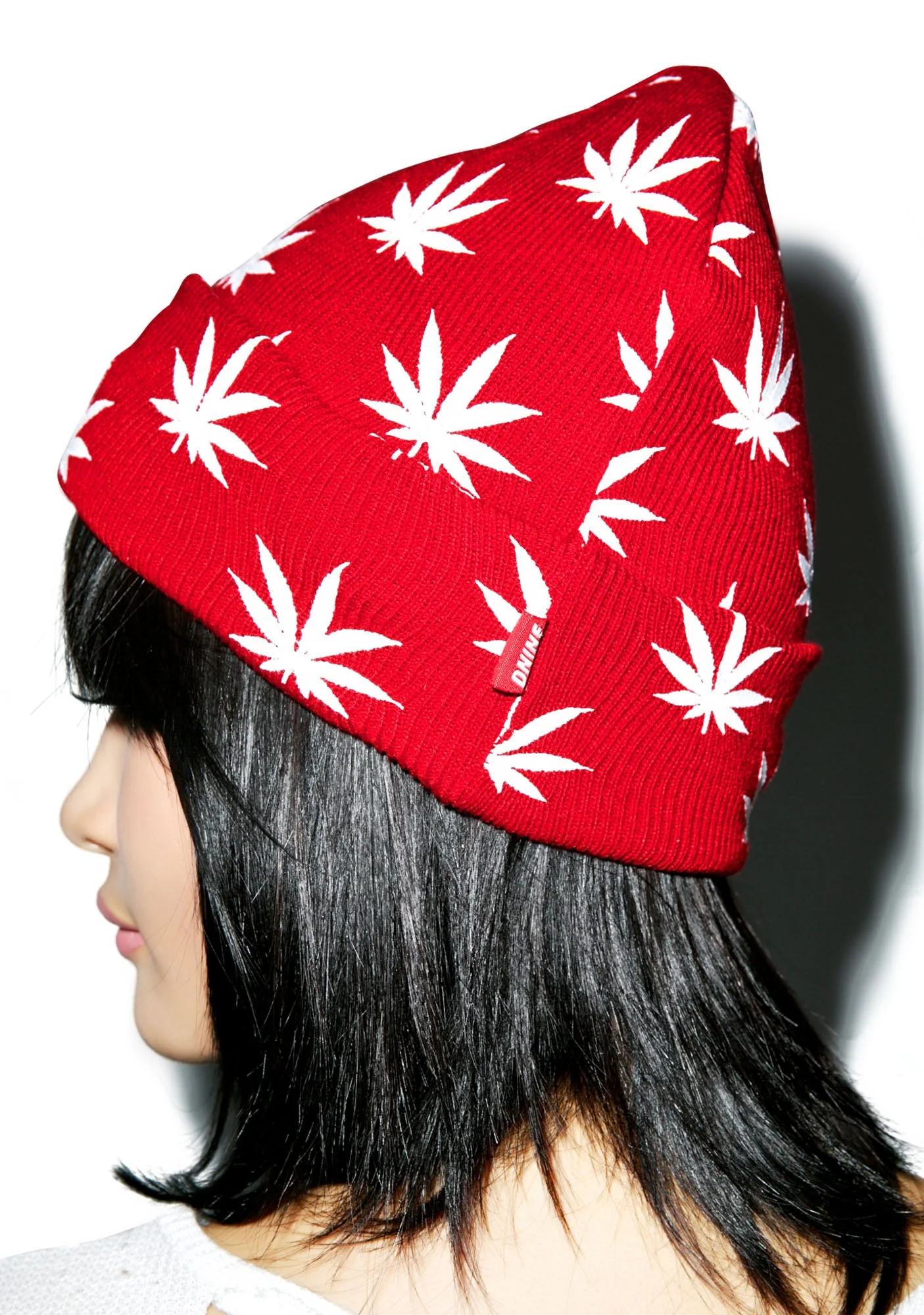 All Over Mary Jane Beanie - Red - Image 4