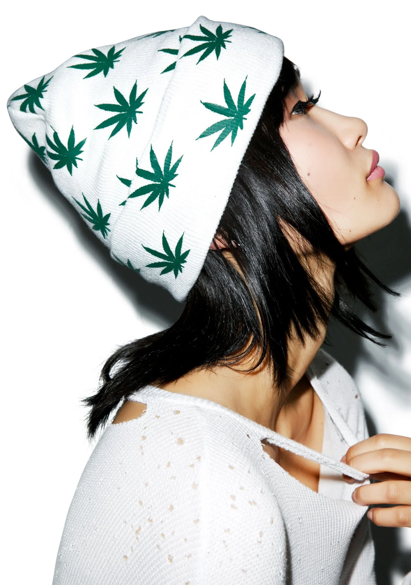 All Over Mary Jane Beanie - Red - Image 6