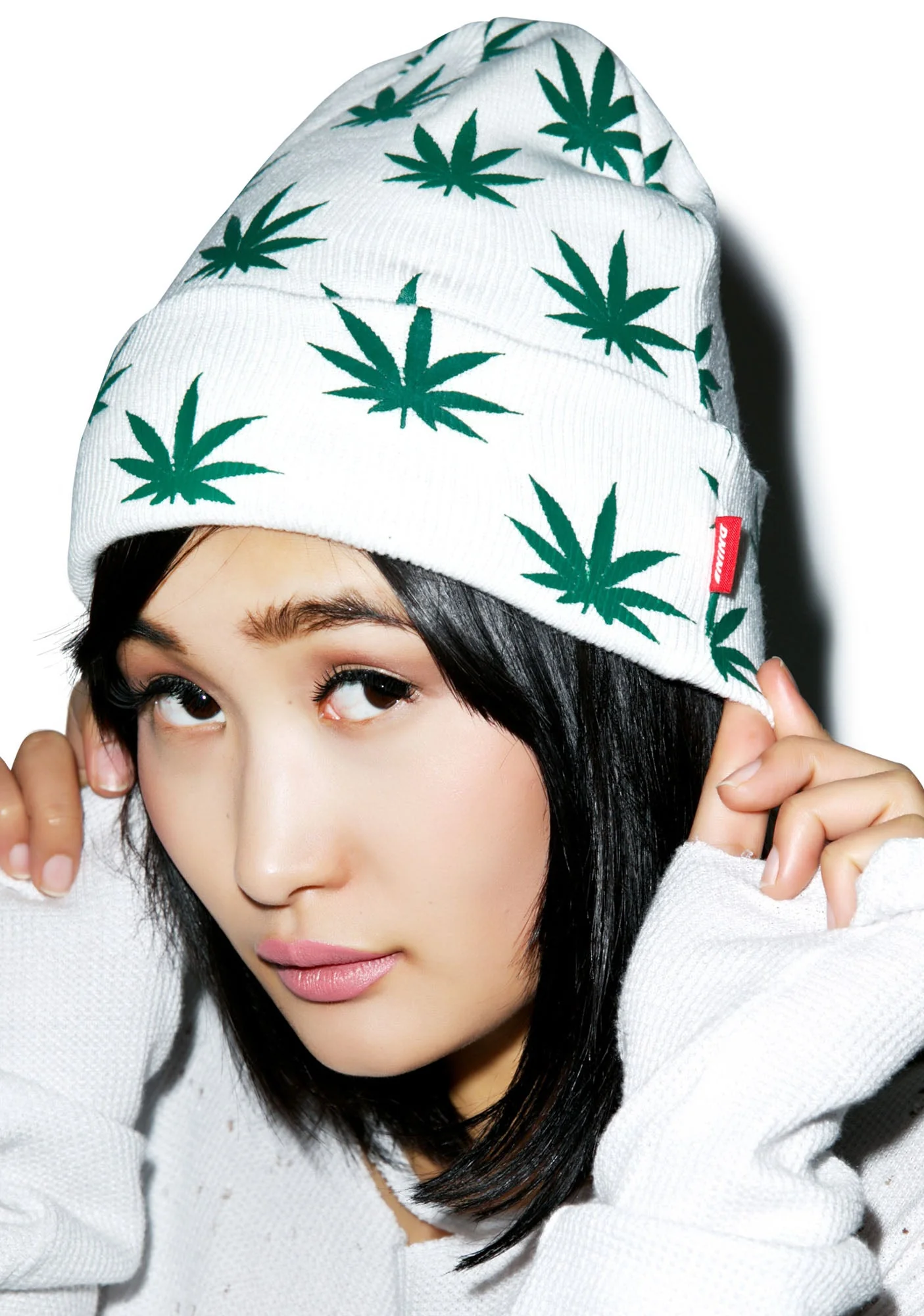 All Over Mary Jane Beanie - Red - Image 8