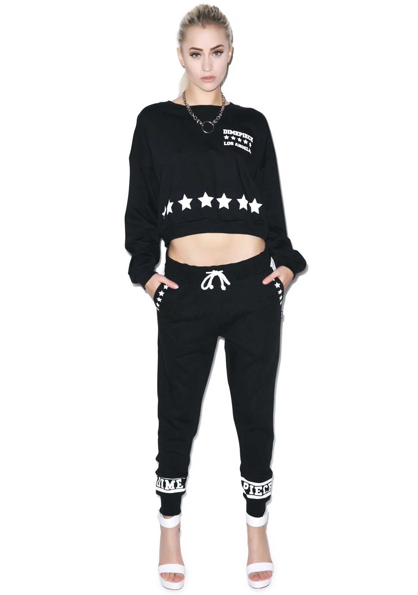 All Star Crop Crewneck - Black - Image 4