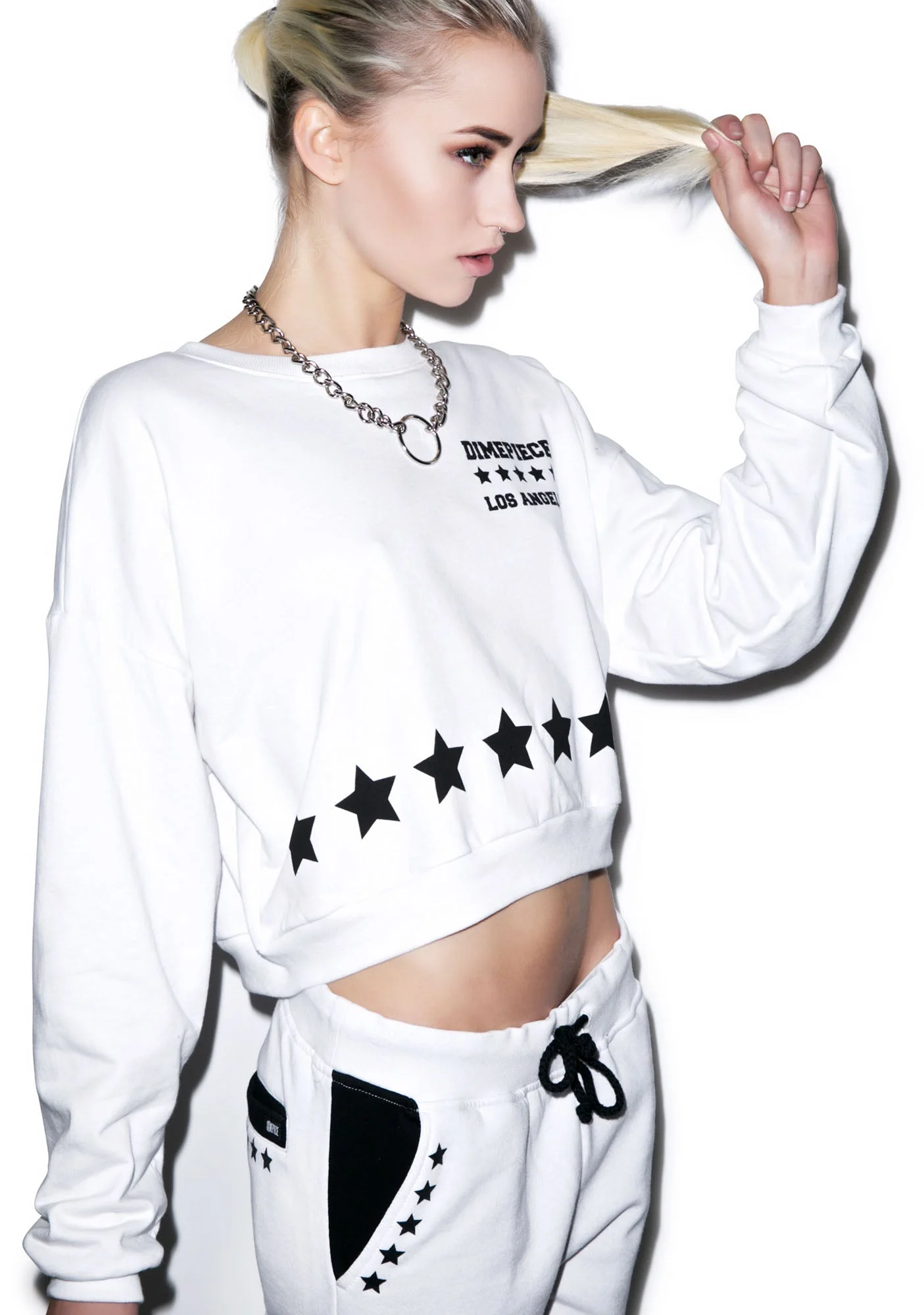 All Star Crop Crewneck - Black - Image 6