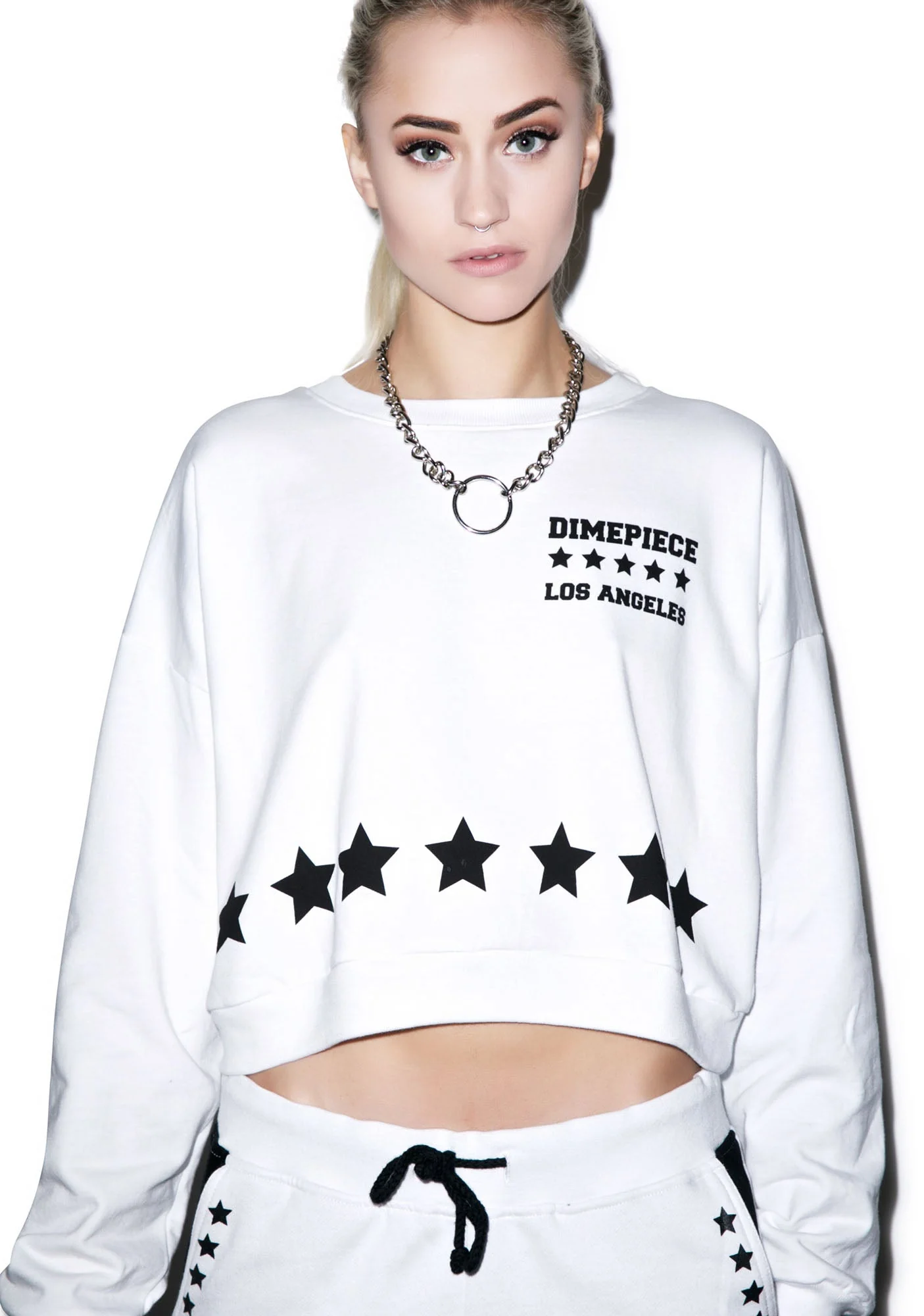 All Star Crop Crewneck - Black - Image 9