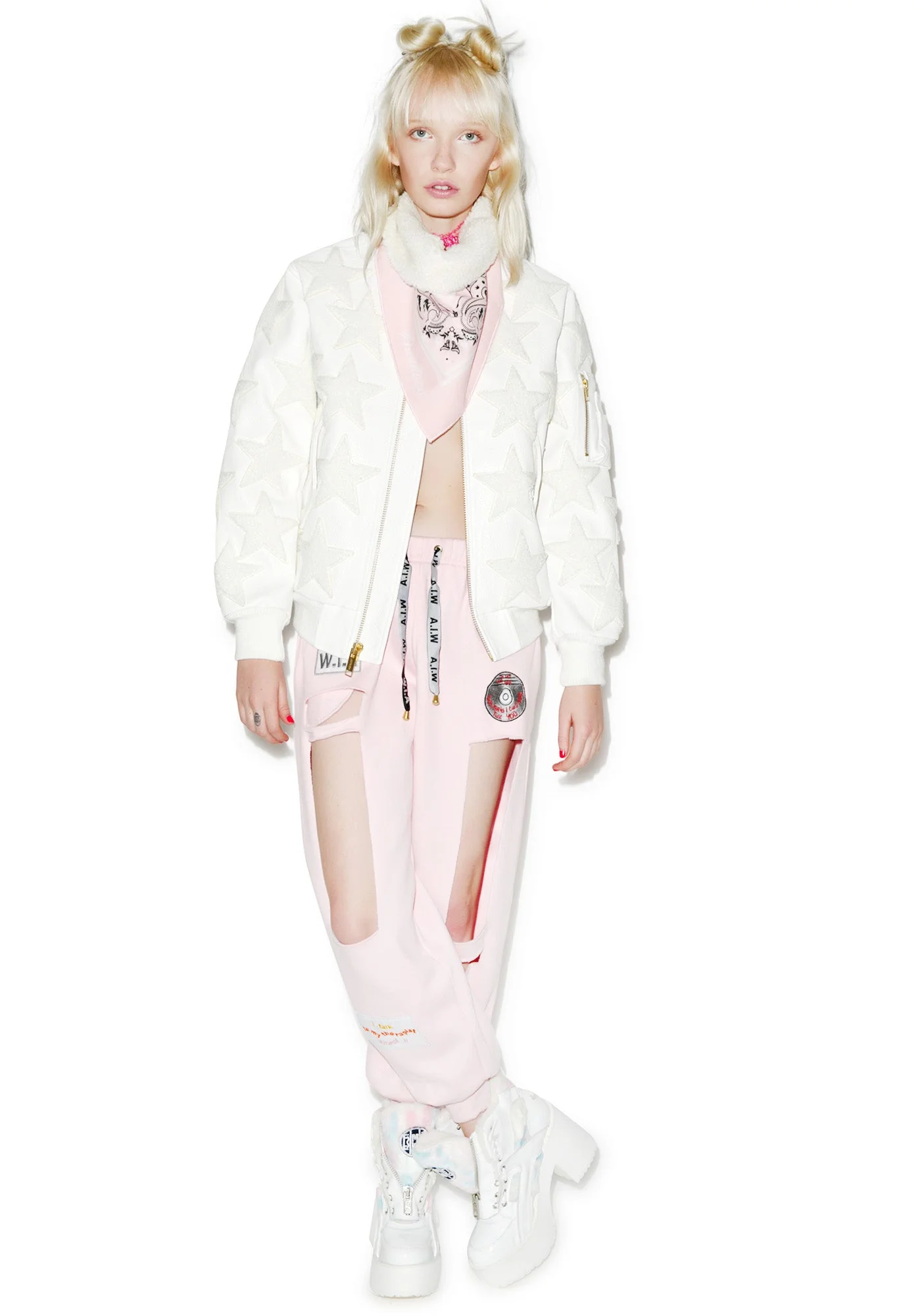 All Star Patched Candy Jacket - Light Blue - Image 6