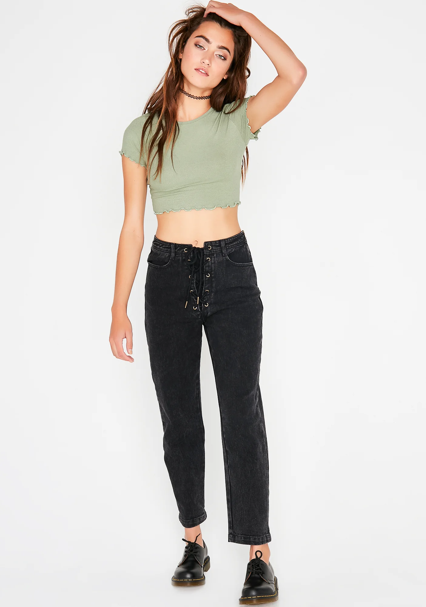 All That Werk Ruffle Crop Tee - Image 2