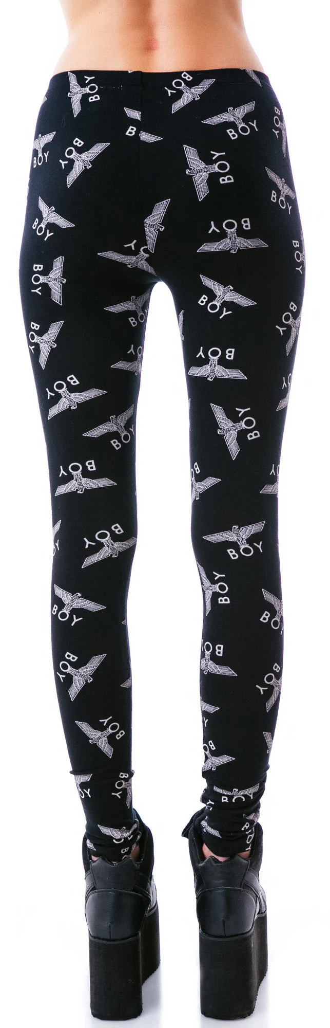 Allover Eagle BOY Standard Leggings - Black - Image 2