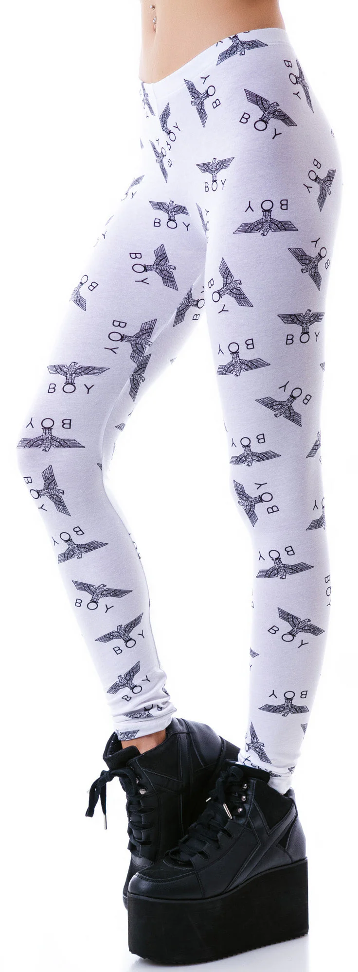 Allover Eagle BOY Standard Leggings - Black - Image 9