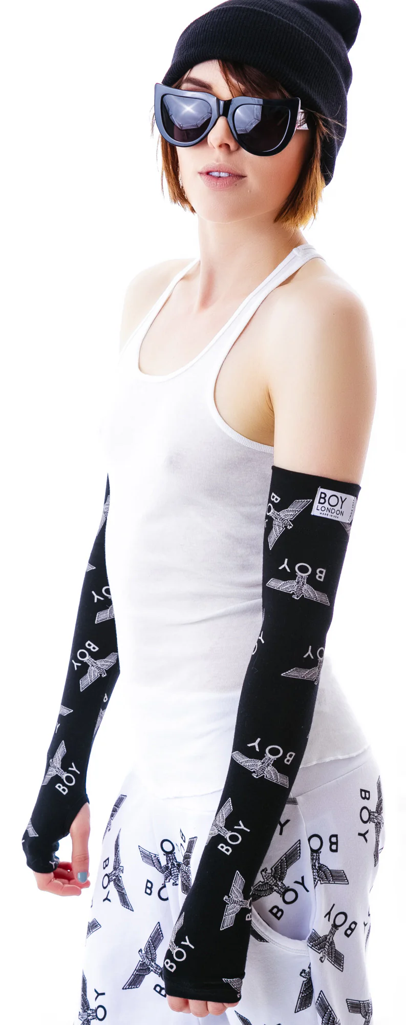 Allover Eagle Long Gloves - Image 3