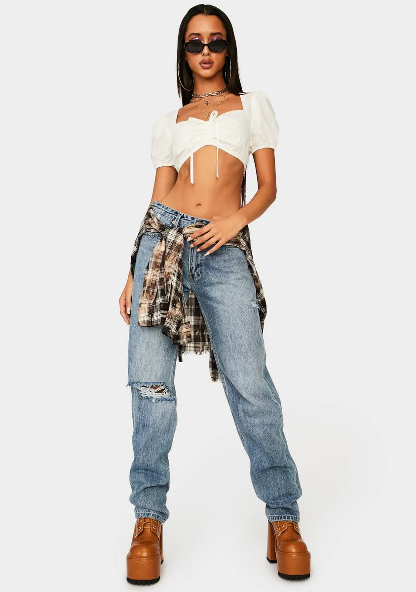 Allure Lace Up Crop Top - Image 3