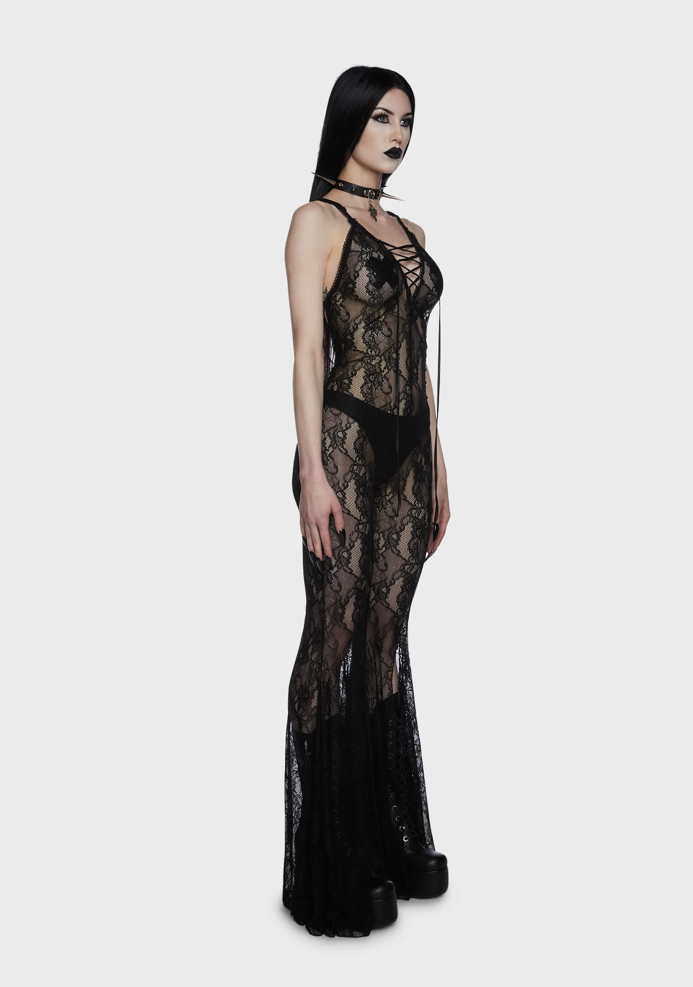 Alluring Darkness Lace Catsuit - Image 3