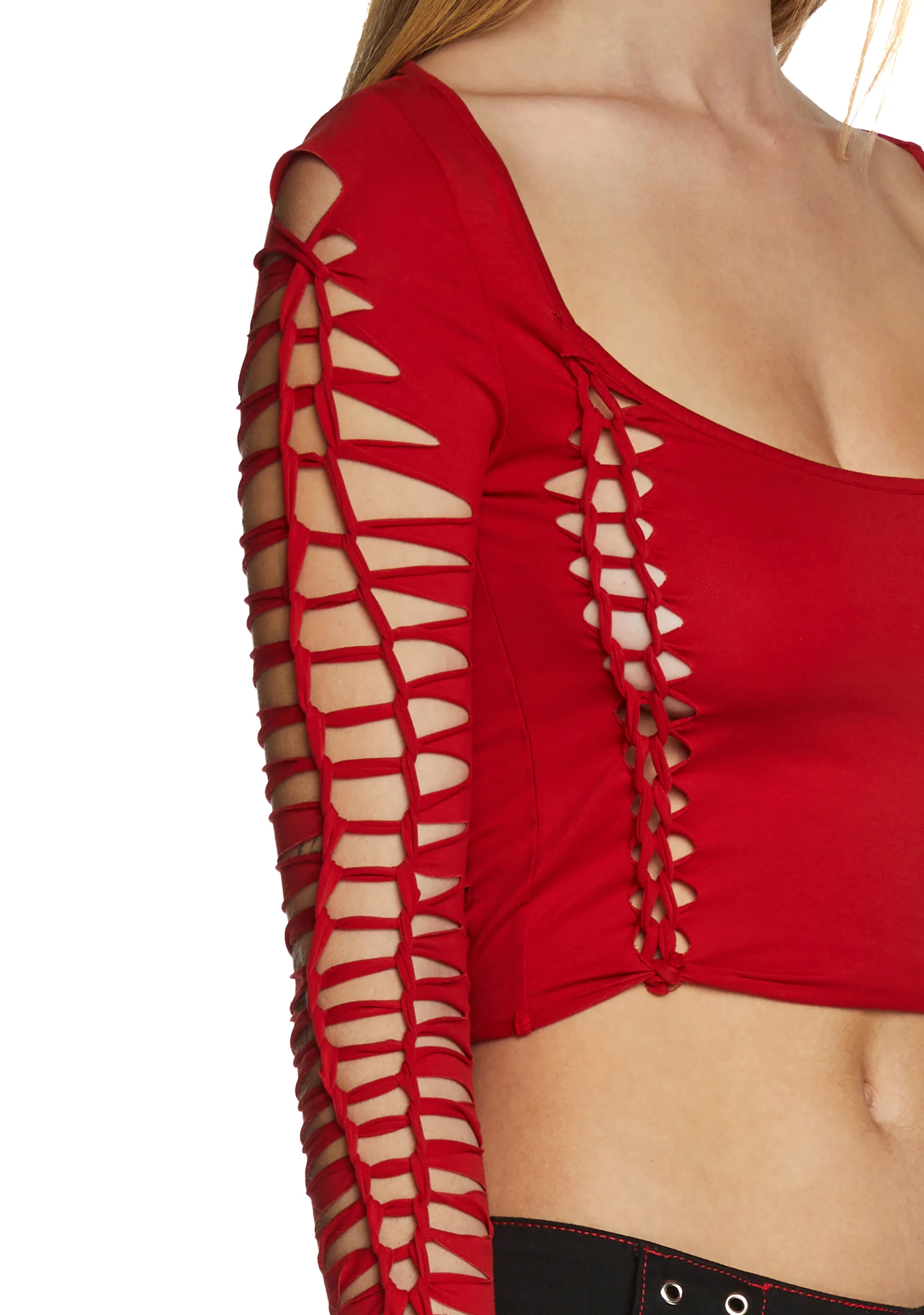 Alternative Spells Long Sleeve Top - Red - Image 5