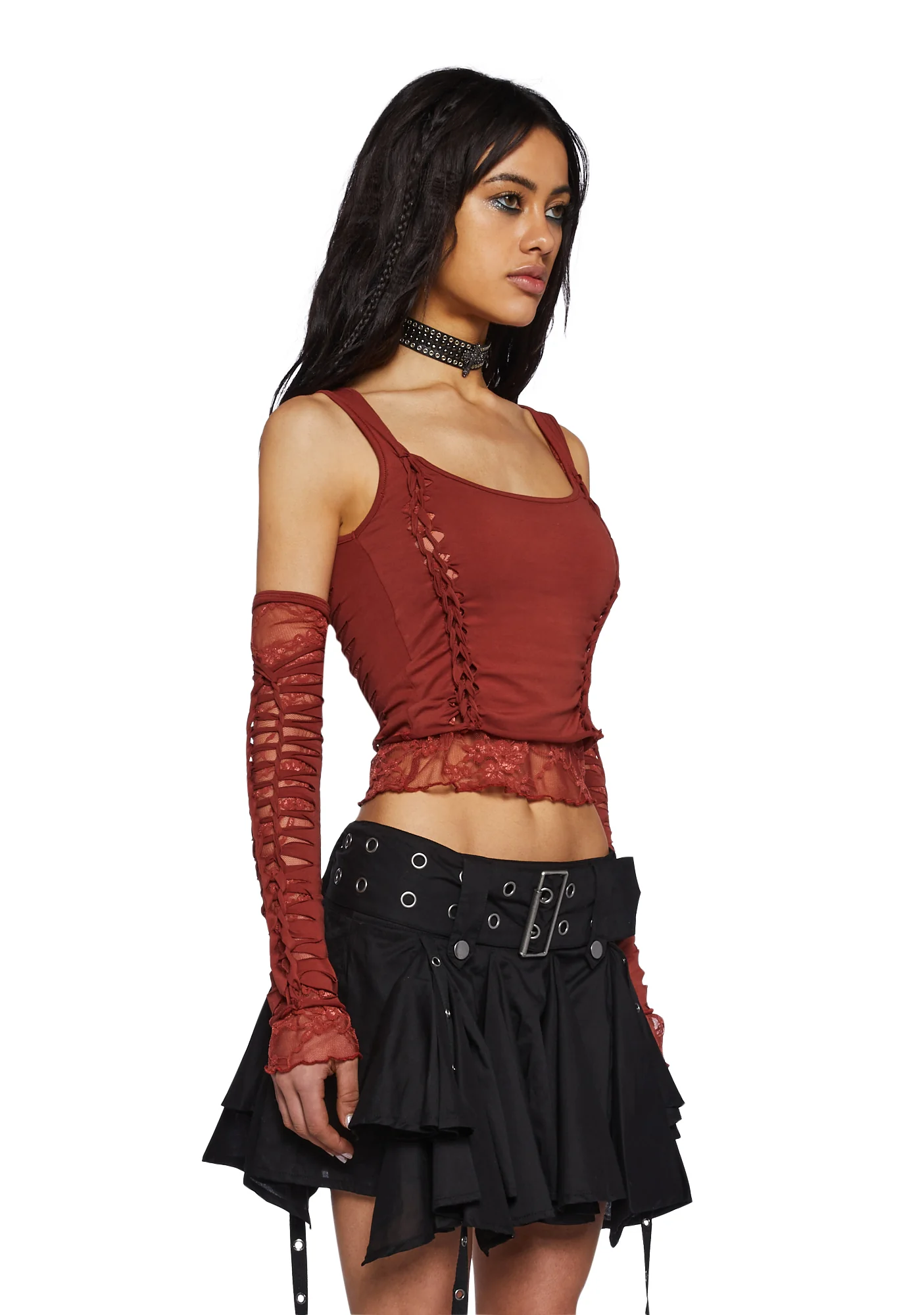 Alternative Spells Top & Gloves Set - Rust - Image 3