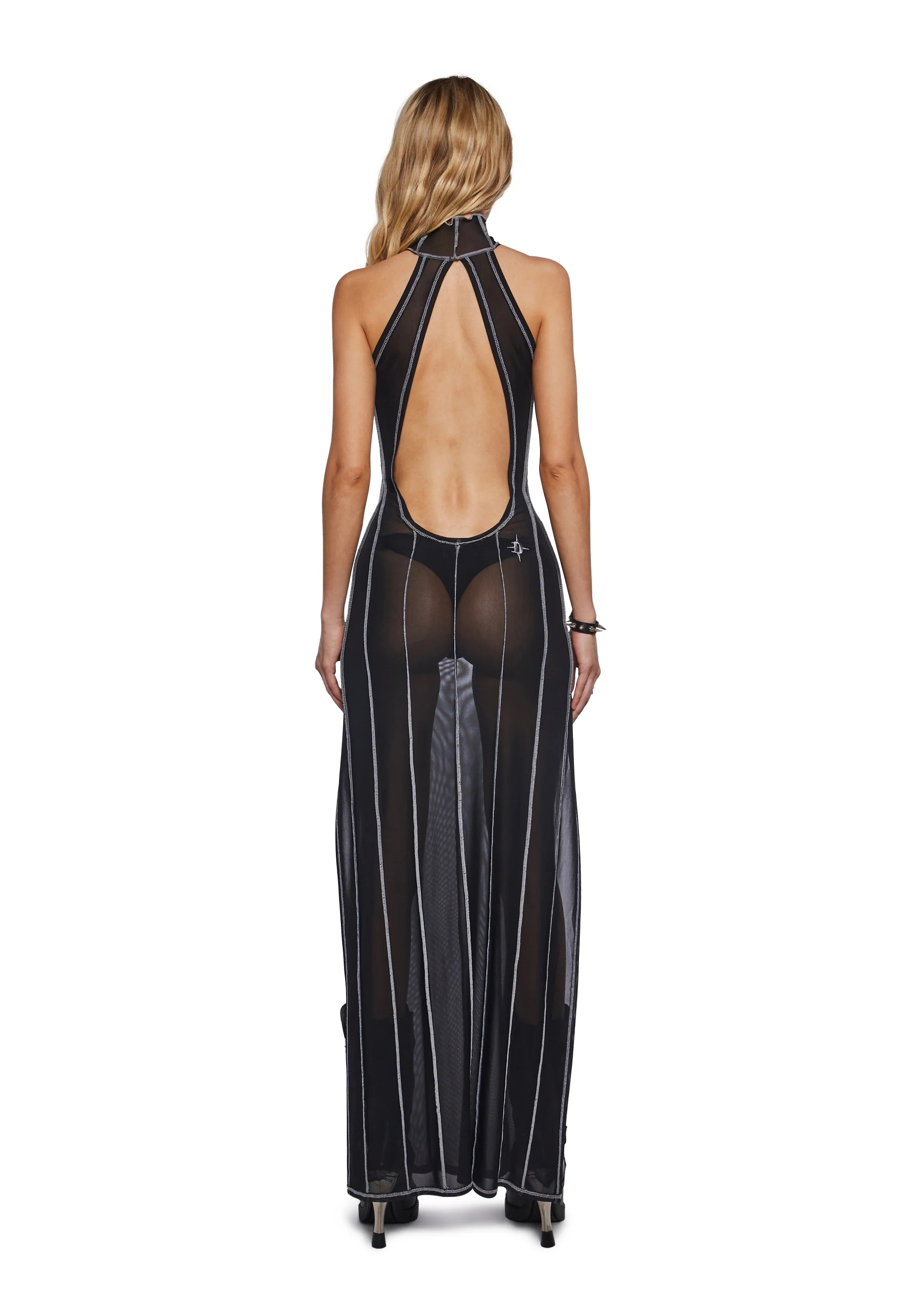 Ambient Maxi Dress With Contrast Stitching - Image 5