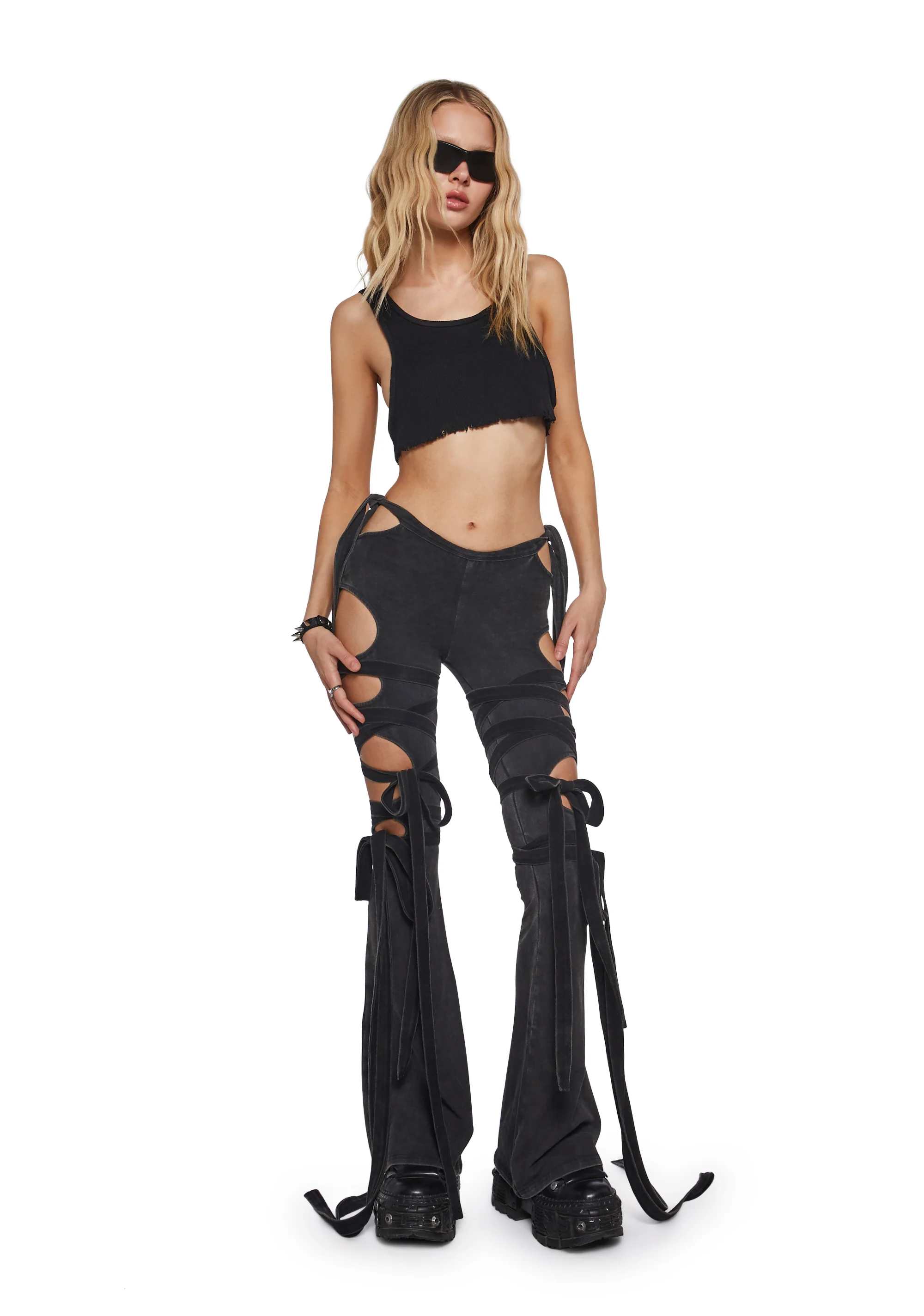 Ambient Wrap Tie Cut-Out Pants - Image 2