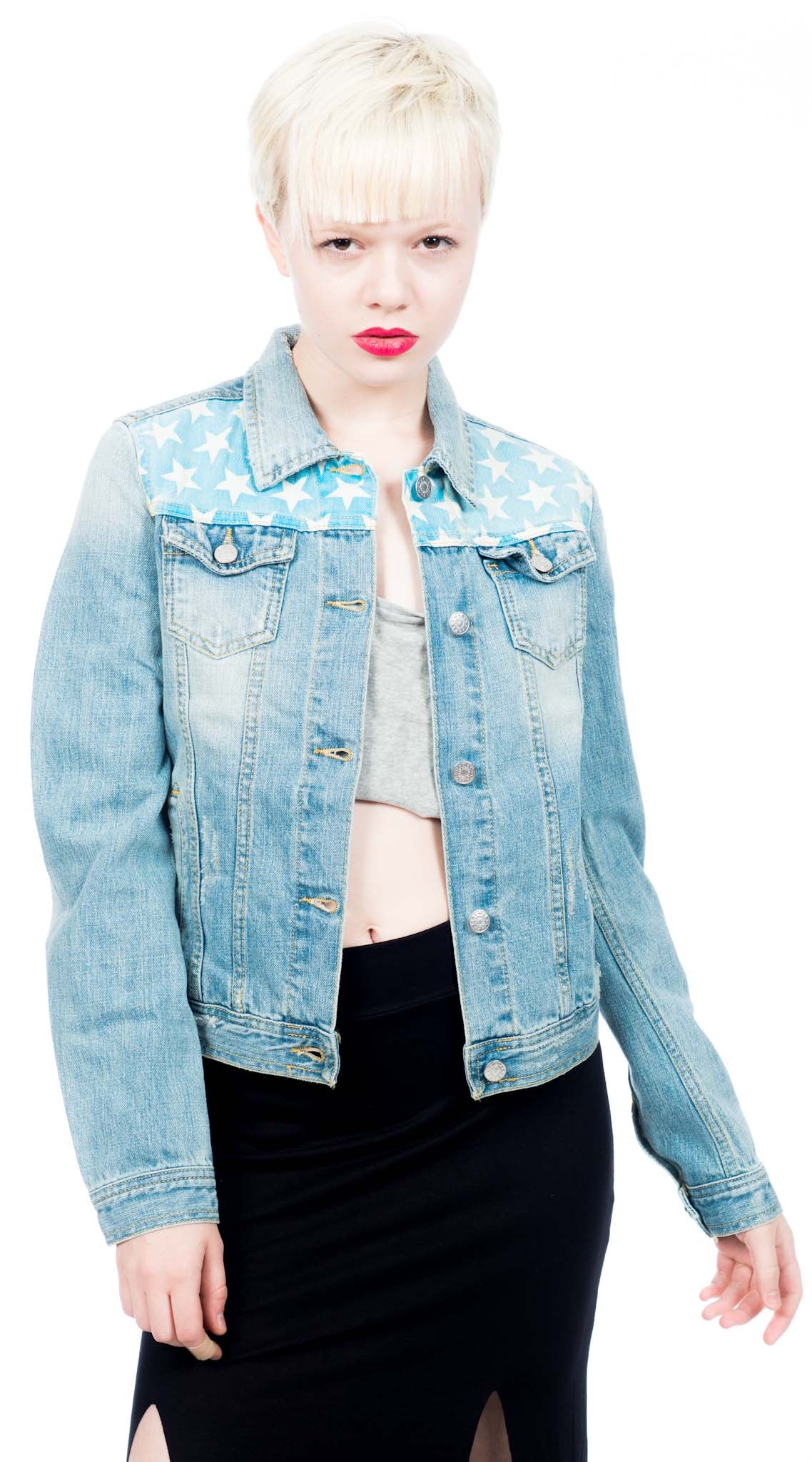American Flag Denim Jacket - Image 4