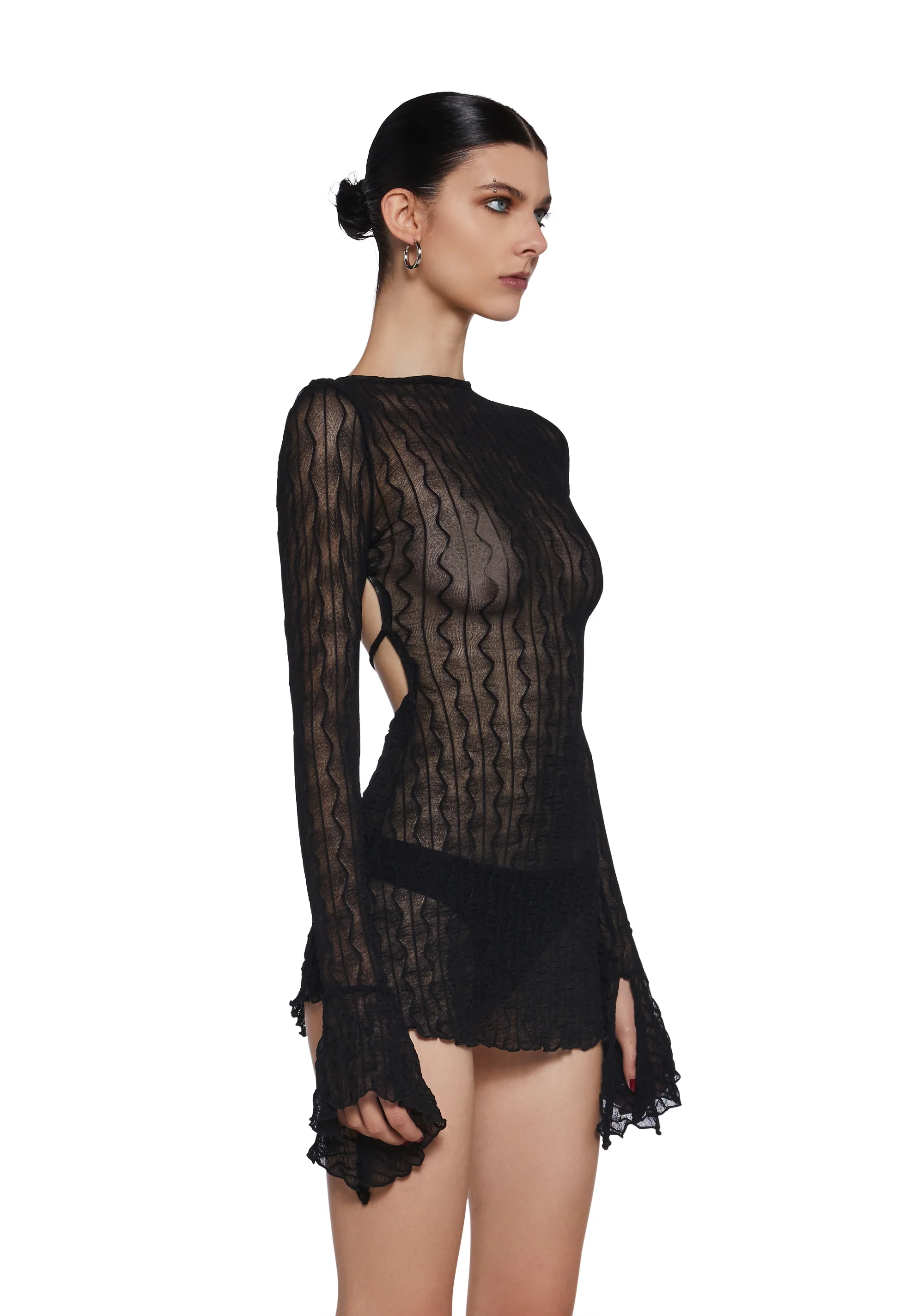 Analog Love Open Back Dress - Black - Image 3