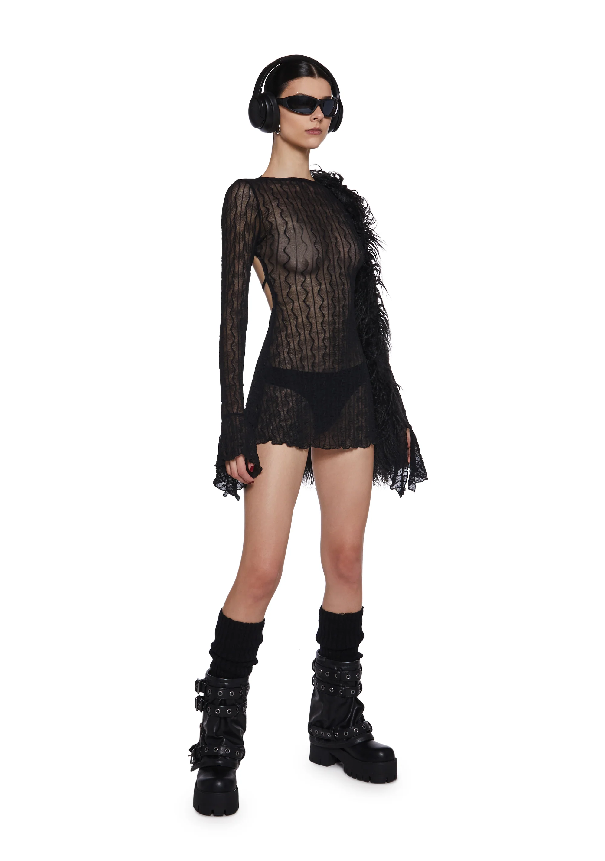 Analog Love Open Back Dress - Black - Image 5