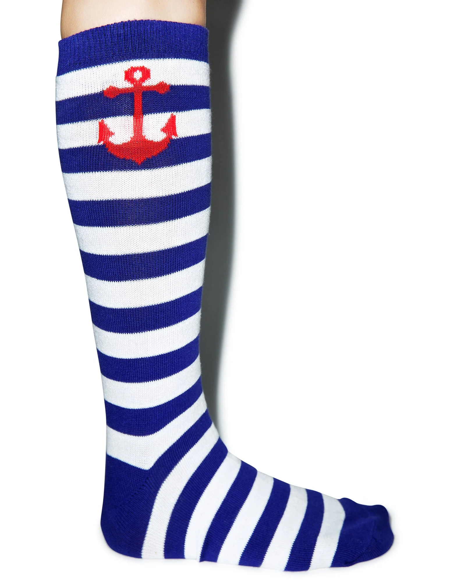 Anchor Stripe Socks - Light Blue - Image 8
