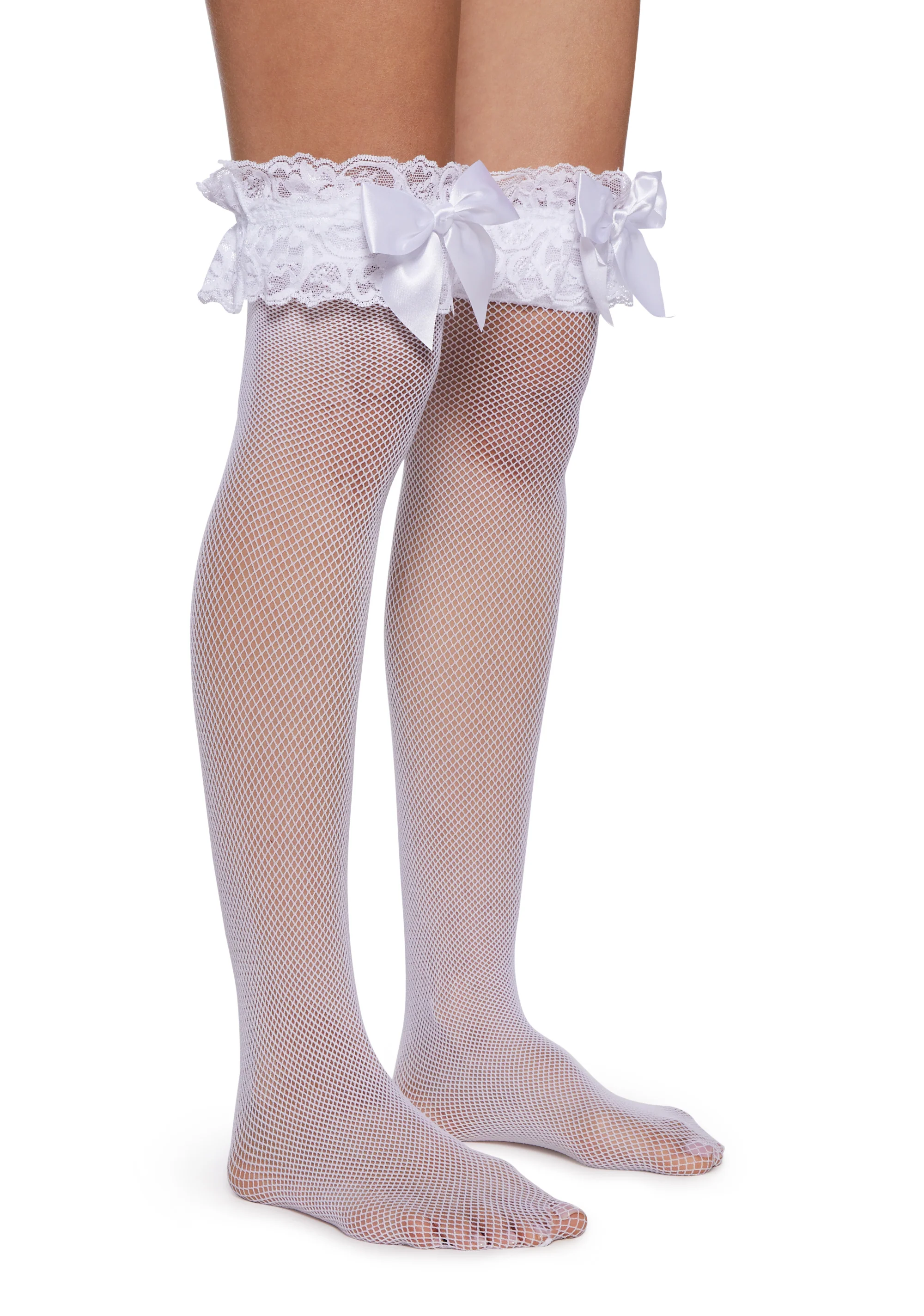 Angel Come On Over Fishnet Thigh Highs - Image 2