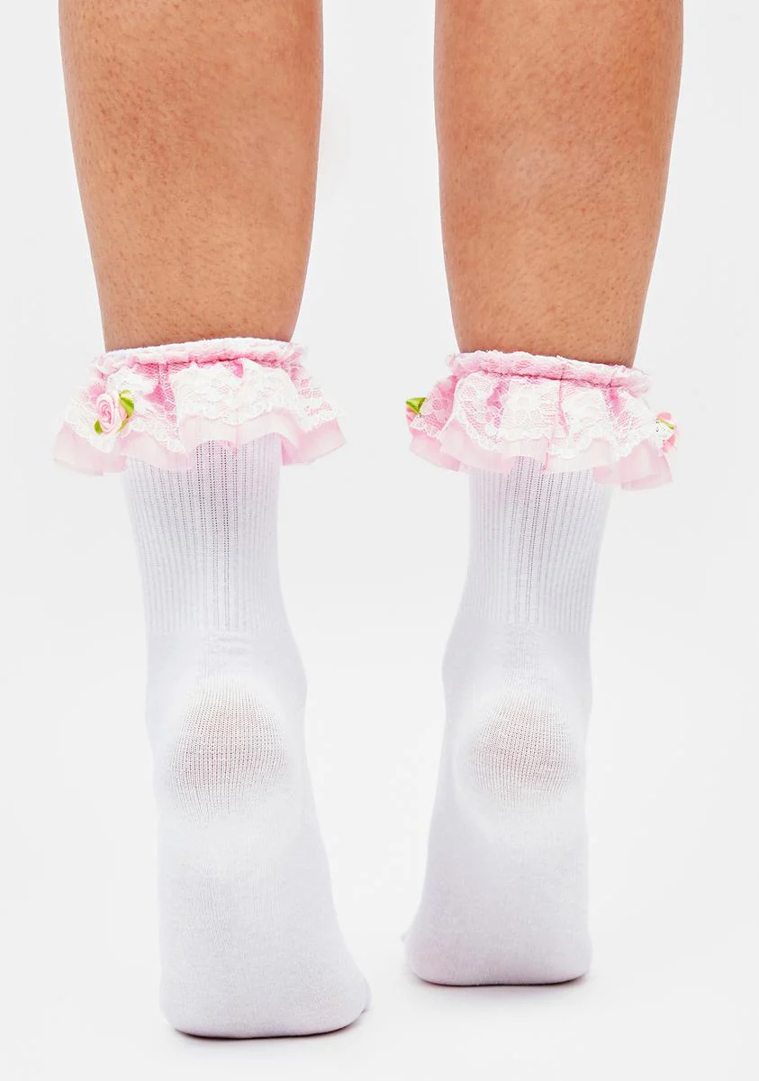 Angel Flower Kisses Crew Socks - Image 3