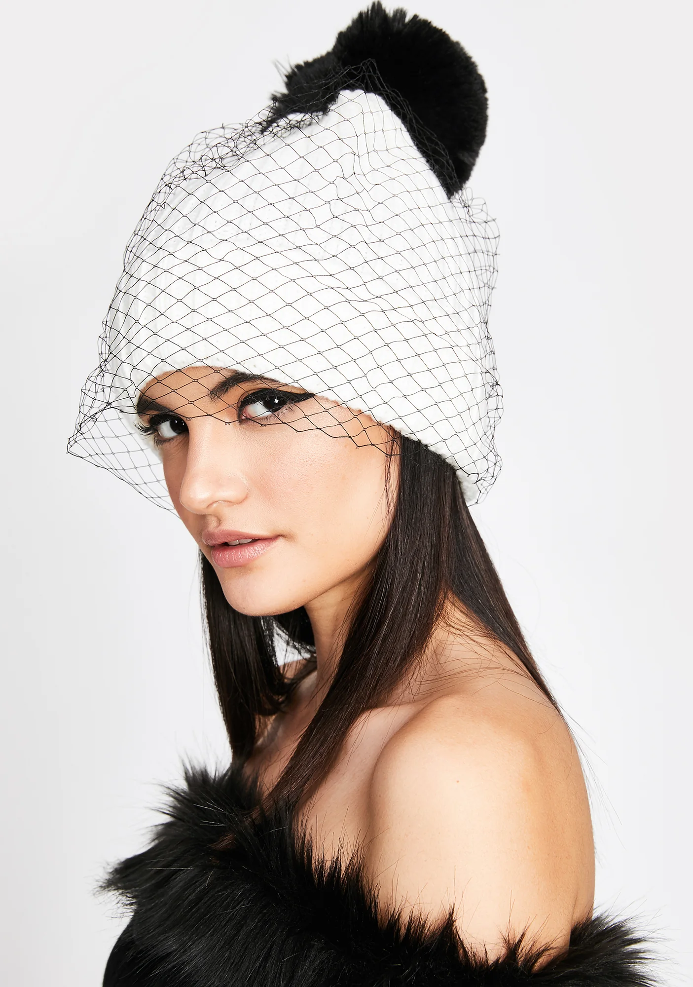 Angel Sad For What Fishnet Beanie - Image 2