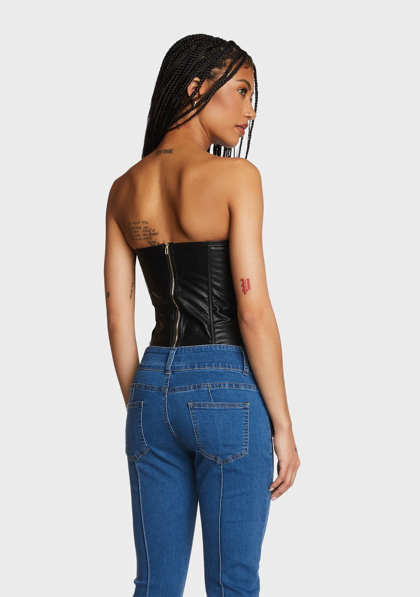 Aniyah Faux Leather Corset - Image 4