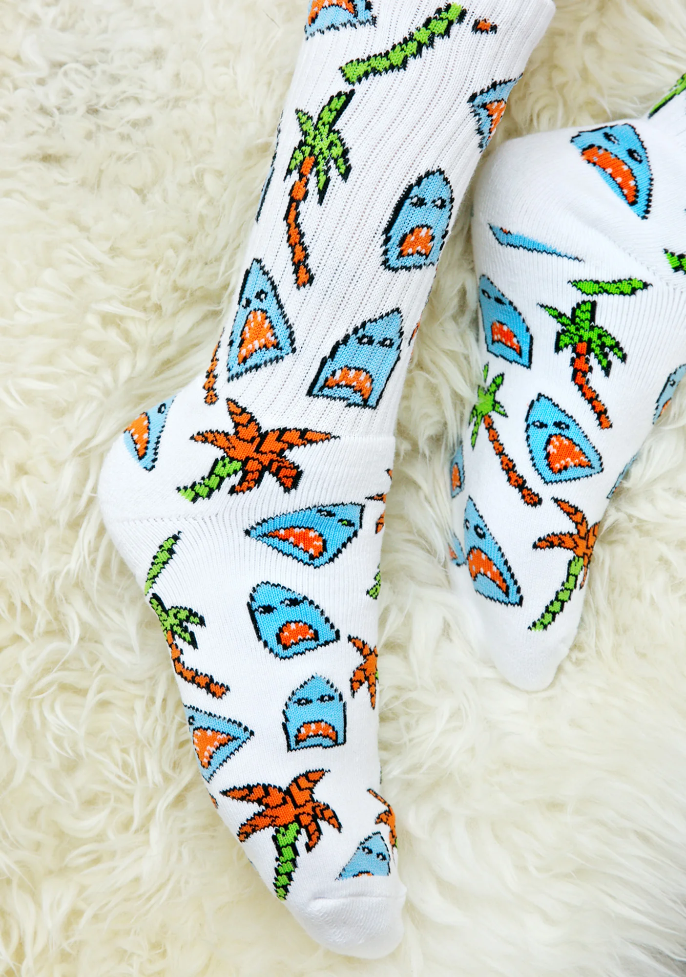 Anne Freeman Shark Attack Crew Socks - Image 3