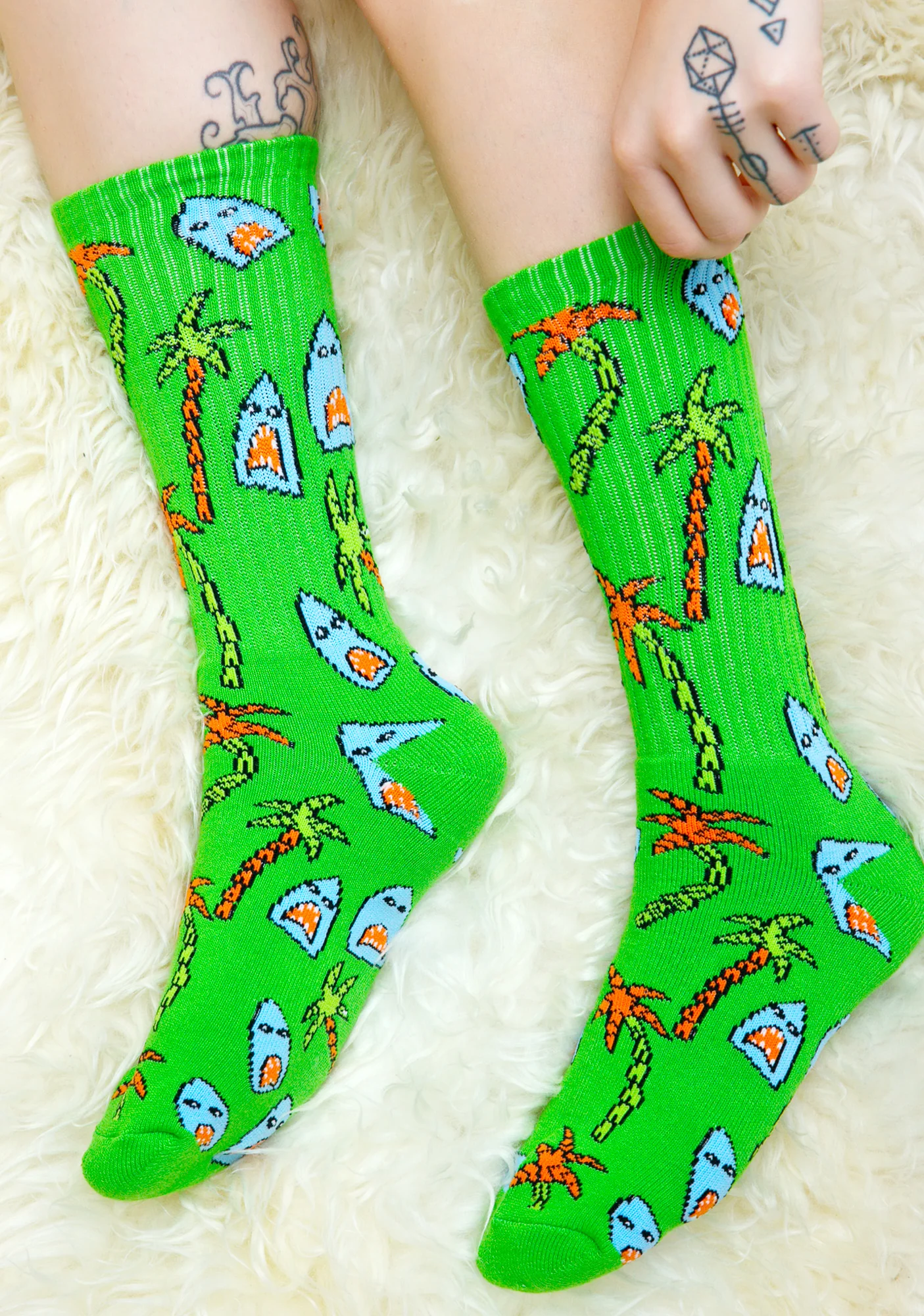 Anne Freeman Shark Attack Crew Socks - Image 4