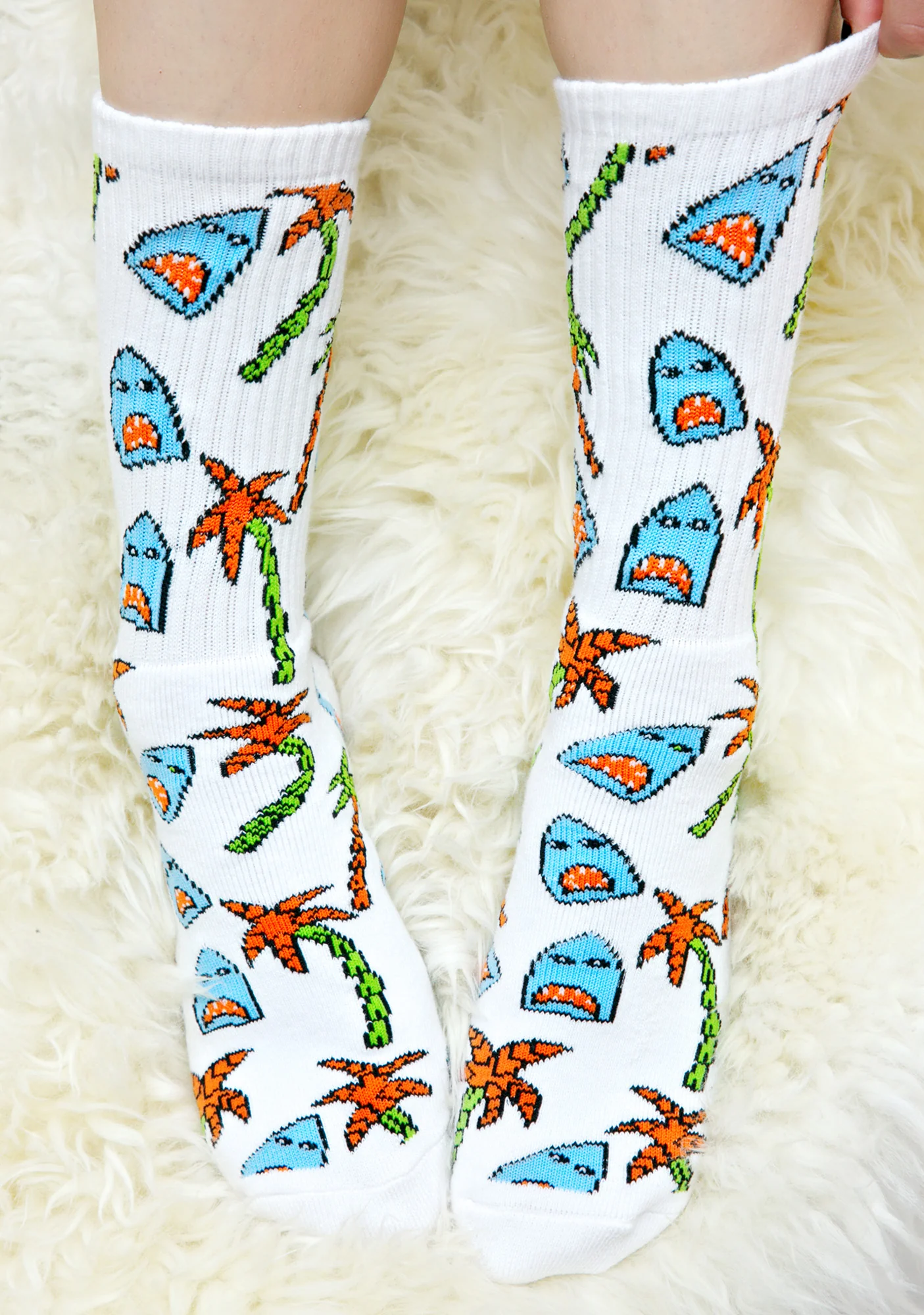 Anne Freeman Shark Attack Crew Socks - Image 6