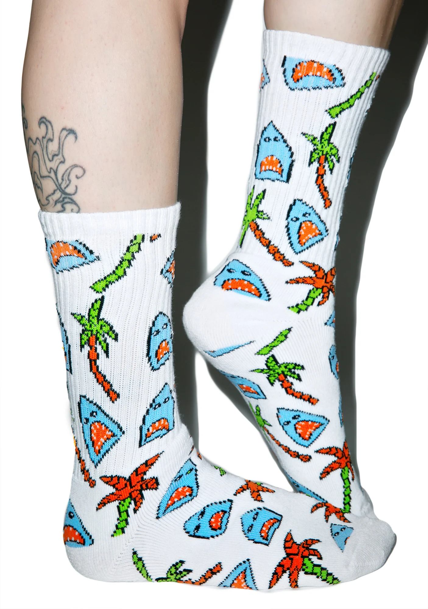 Anne Freeman Shark Attack Crew Socks - Image 8