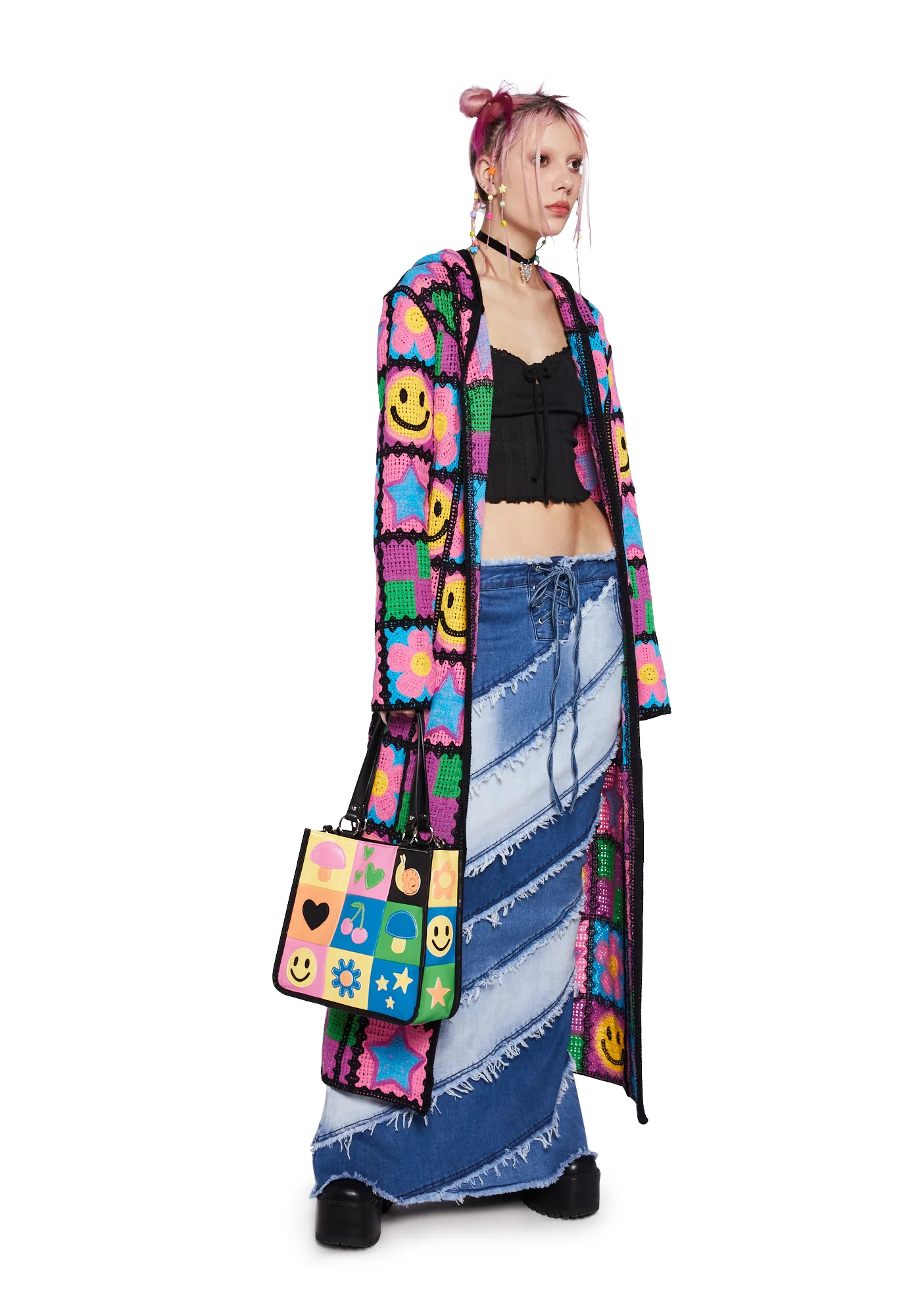 Happy In My Mind Crochet Cardigan - Image 5