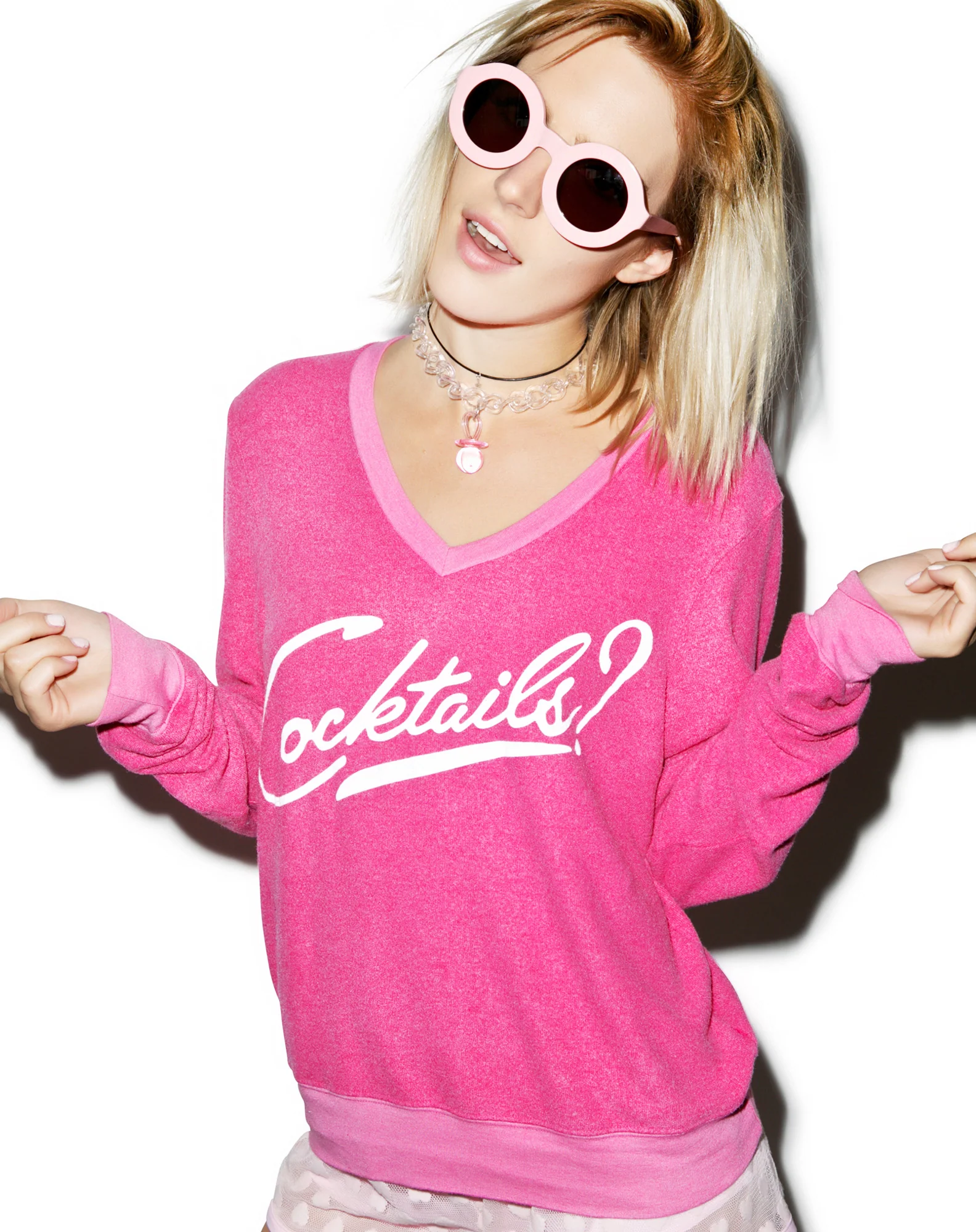Another Round V-Neck Baggy Beach Jumper - Image 4