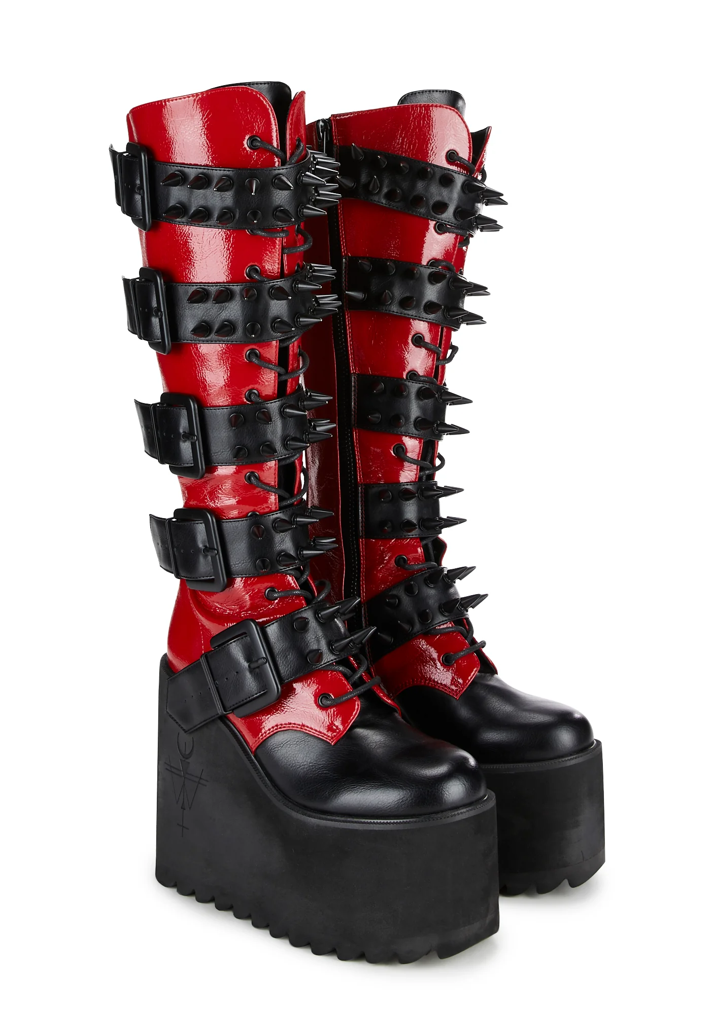 Appetite For Destruction Platform Boots - Red - Image 3
